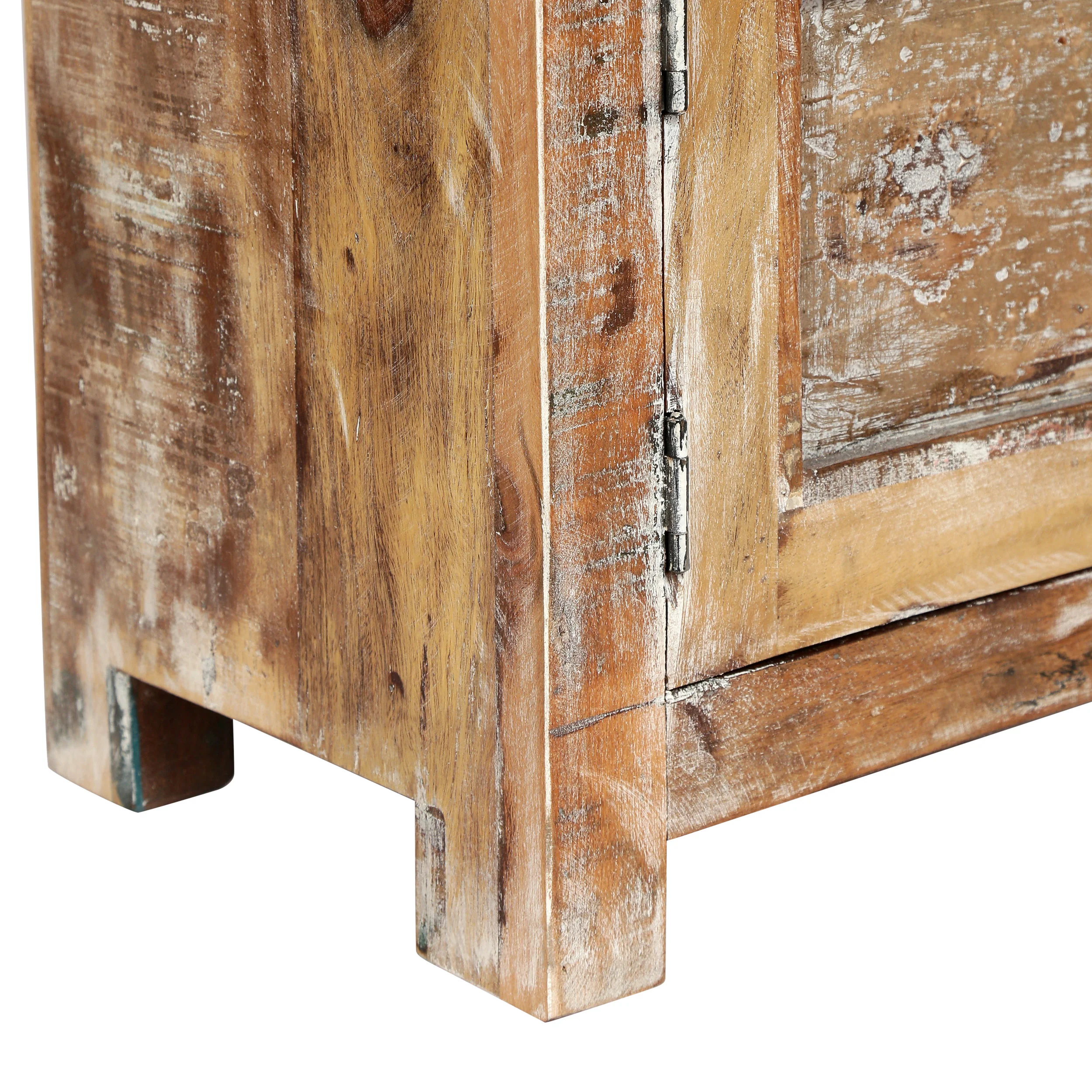 Screven Boho Handcrafted Wood Nightstand - furnishings