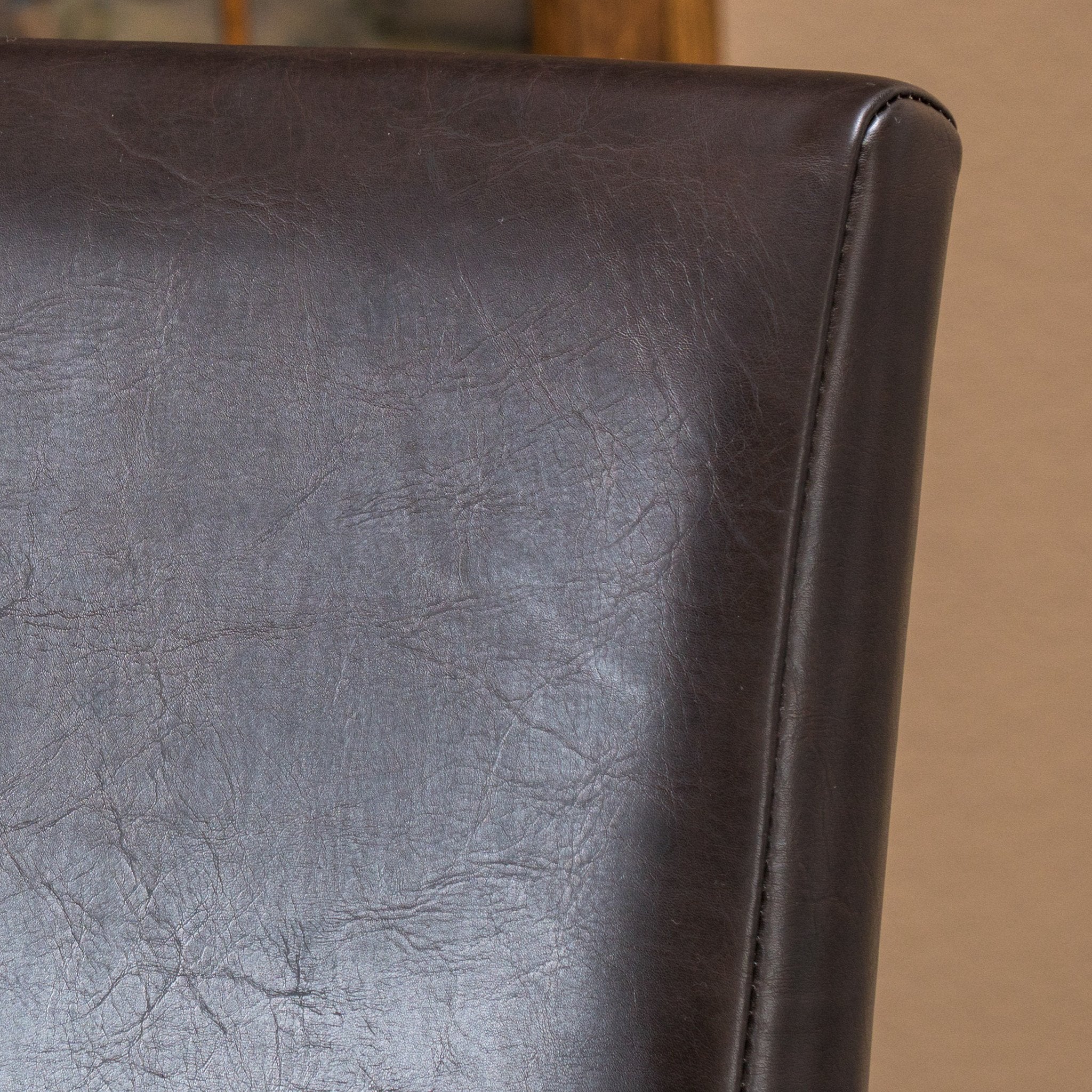 Esteban Brown Leather Parson Dining Chairs (Set of 2) - furnishings