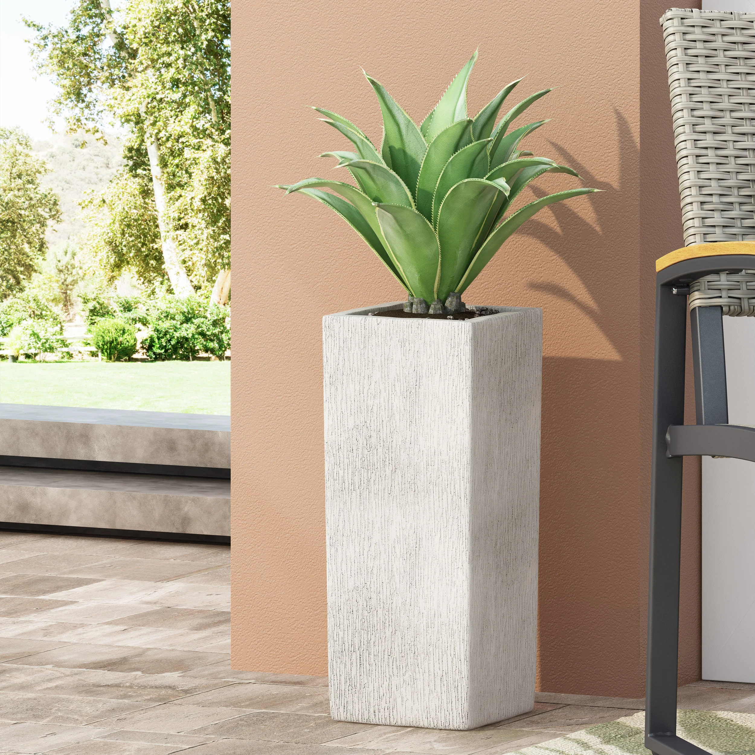 Severino Outdoor Cast Stone Planter - furnishings