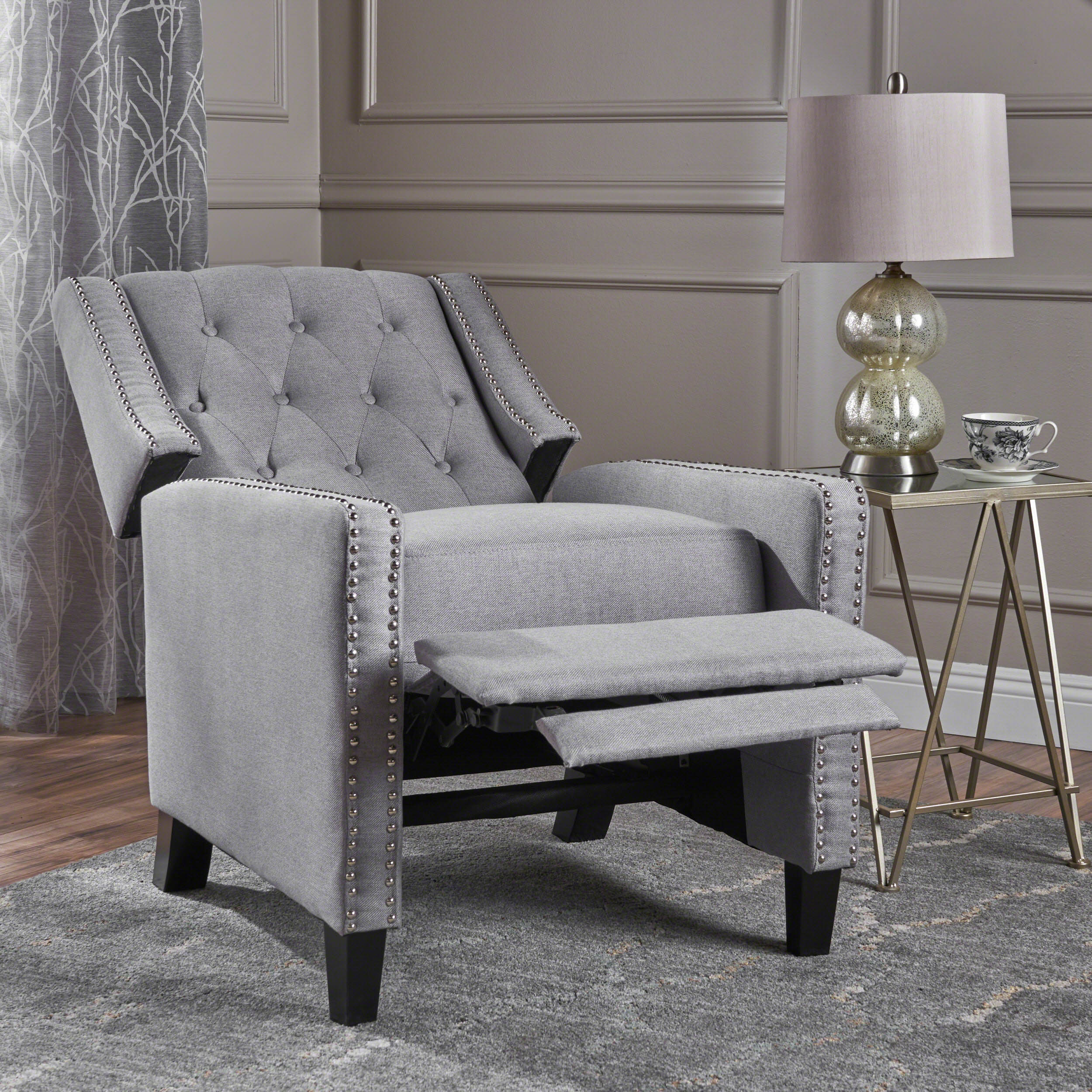 Izaak Tufted Back Fabric Recliner Chair - furnishings