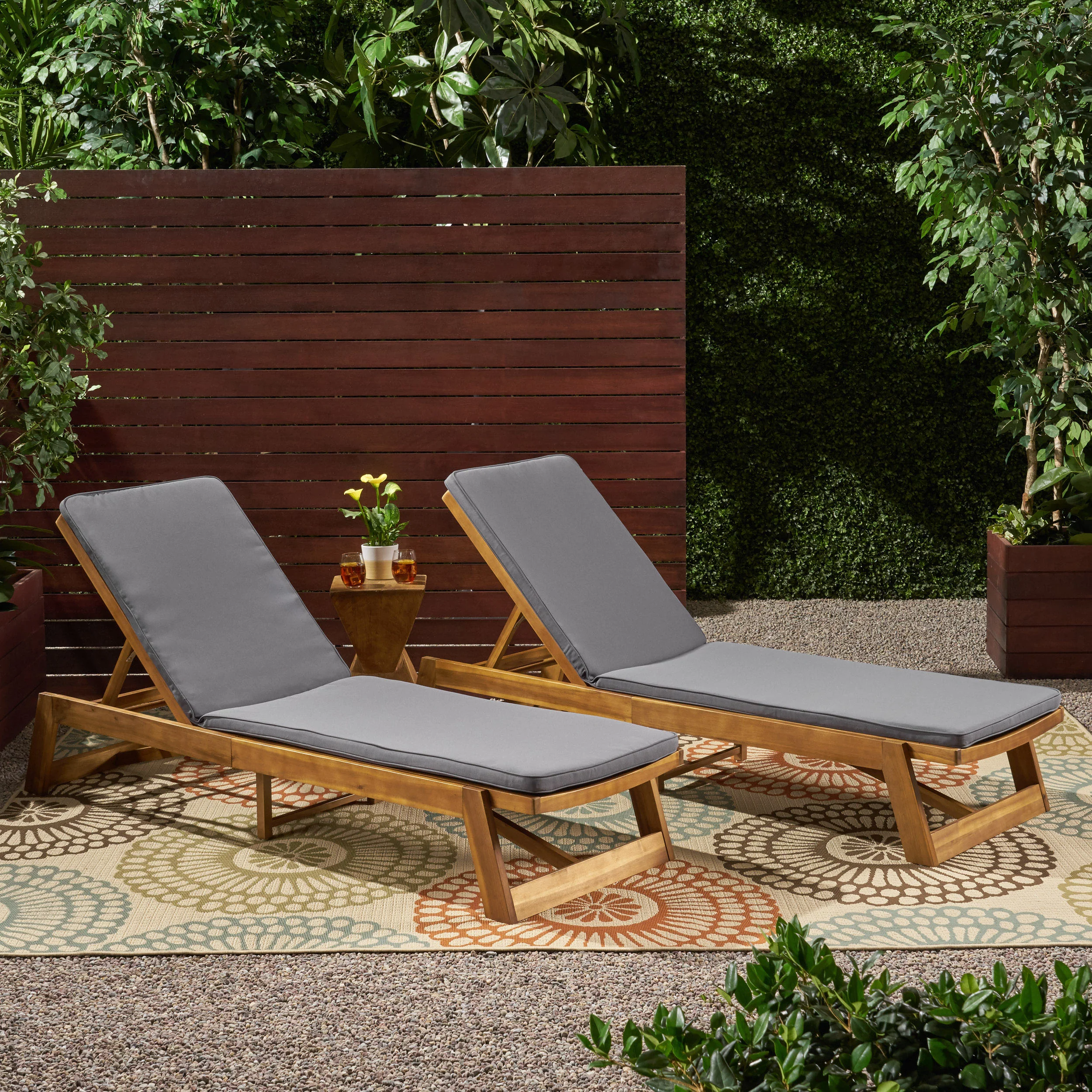 Addisyn Outdoor Fabric Chaise Lounge Cushion (Set of 2) - furnishings