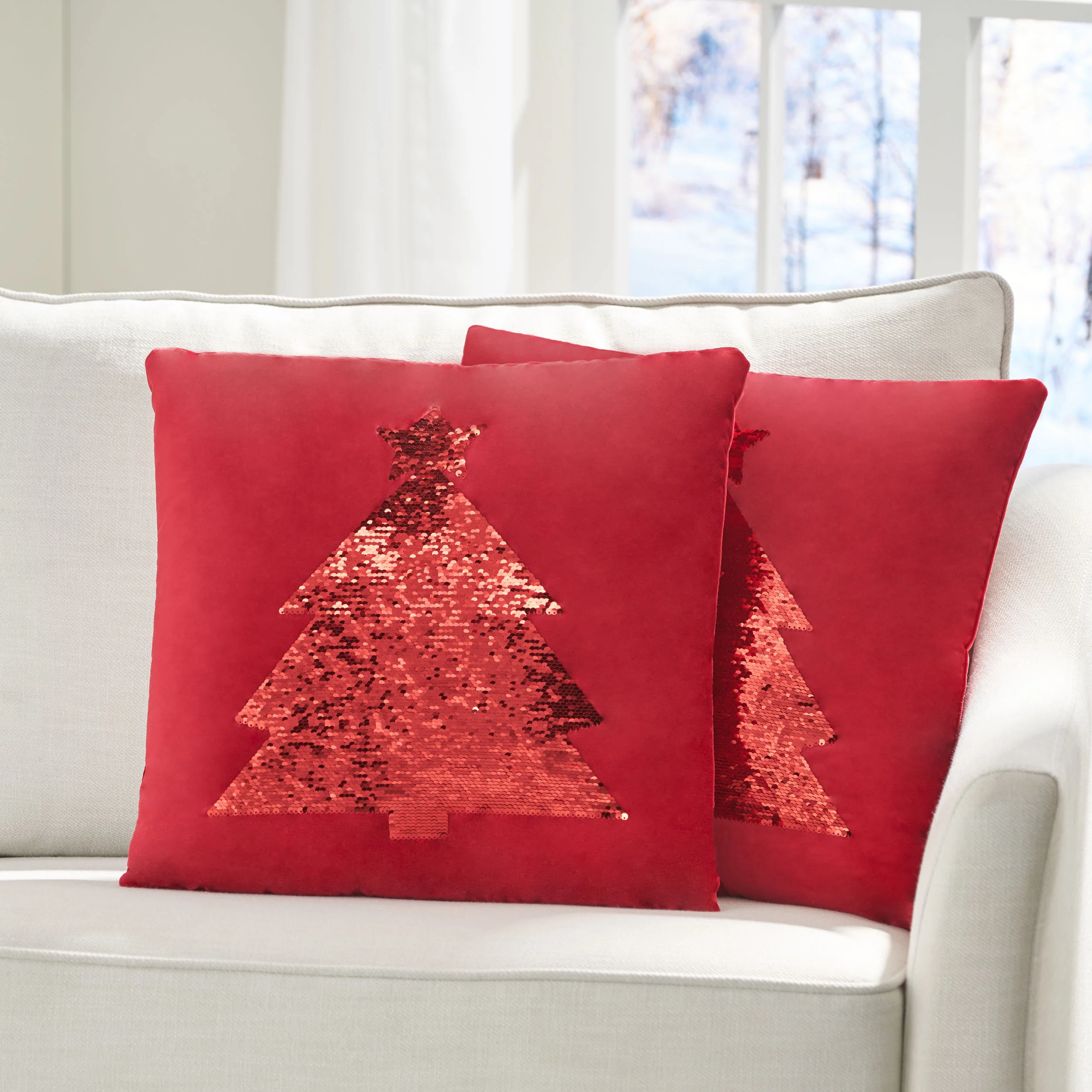 Cibola Glam Velvet Christmas Throw Pillow Cover - furnishings