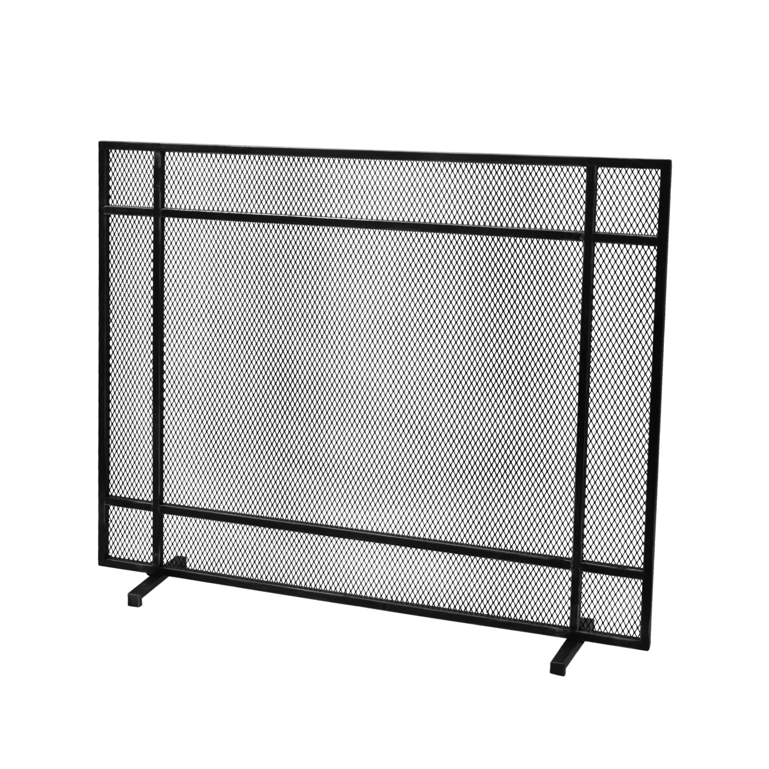 Markus Modern Single Panel Iron Firescreen - furnishings