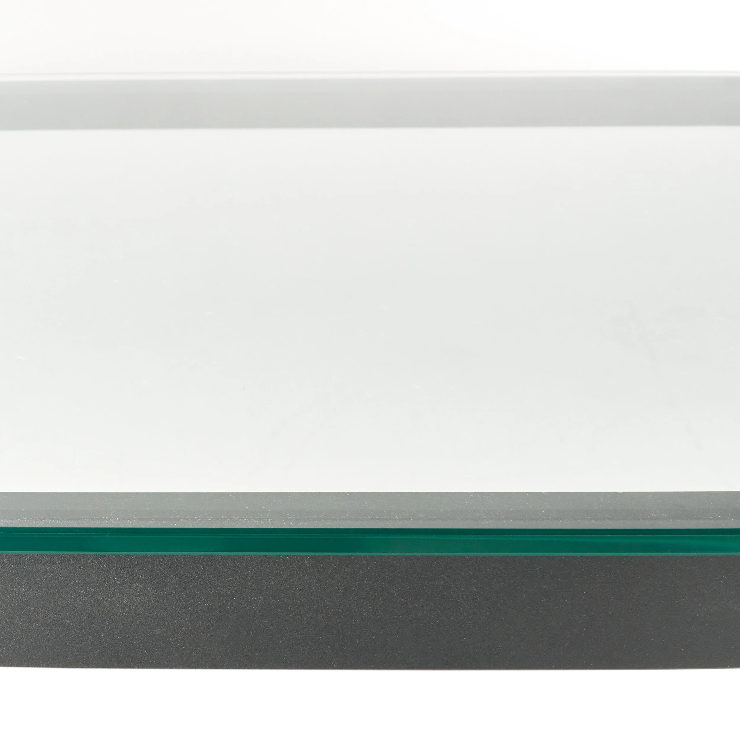 Mumford Modern Rectangular Black Iron and Glass Computer Desk - furnishings