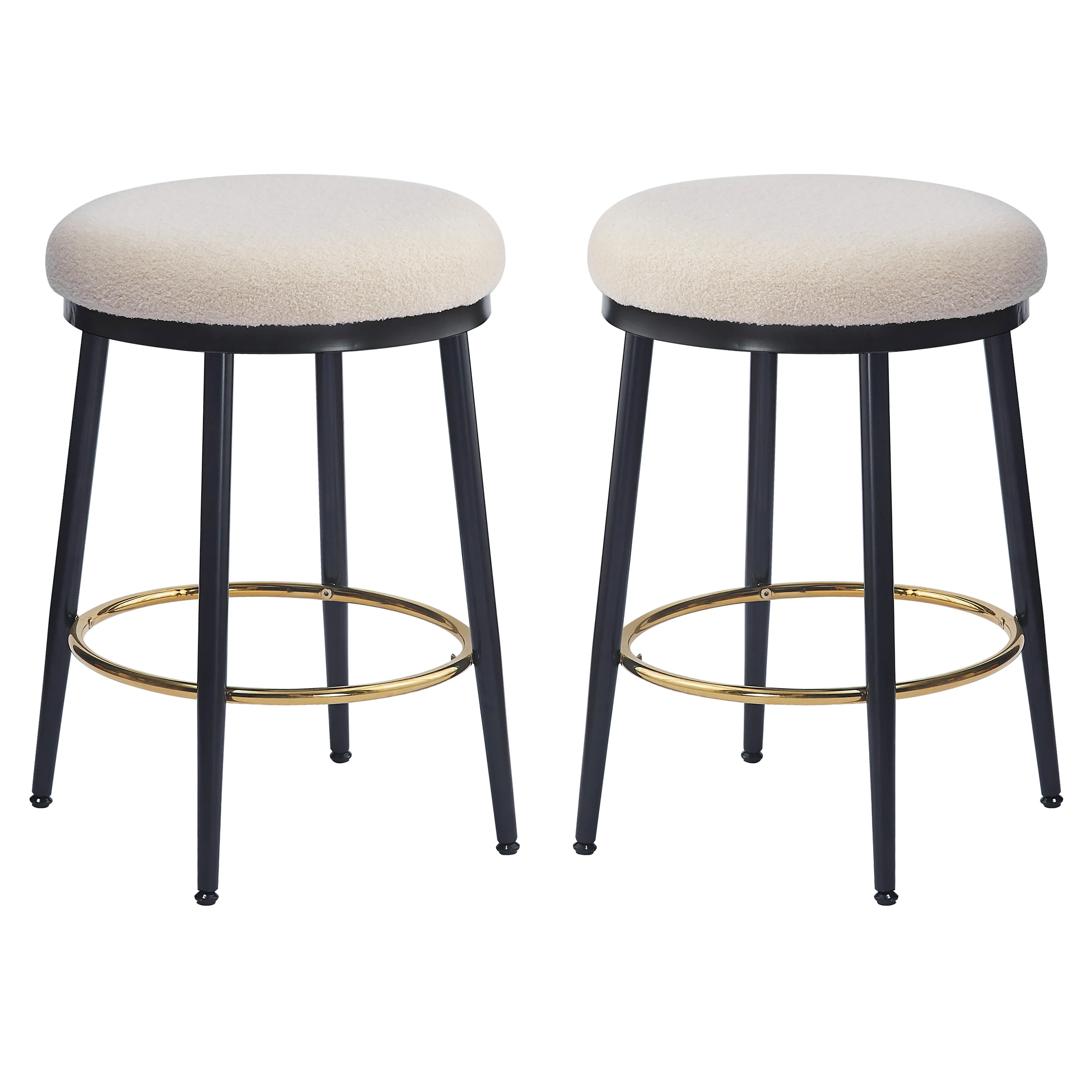 Cedara Modern Upholstered Cushioned Counter Stools with Footrest - furnishings