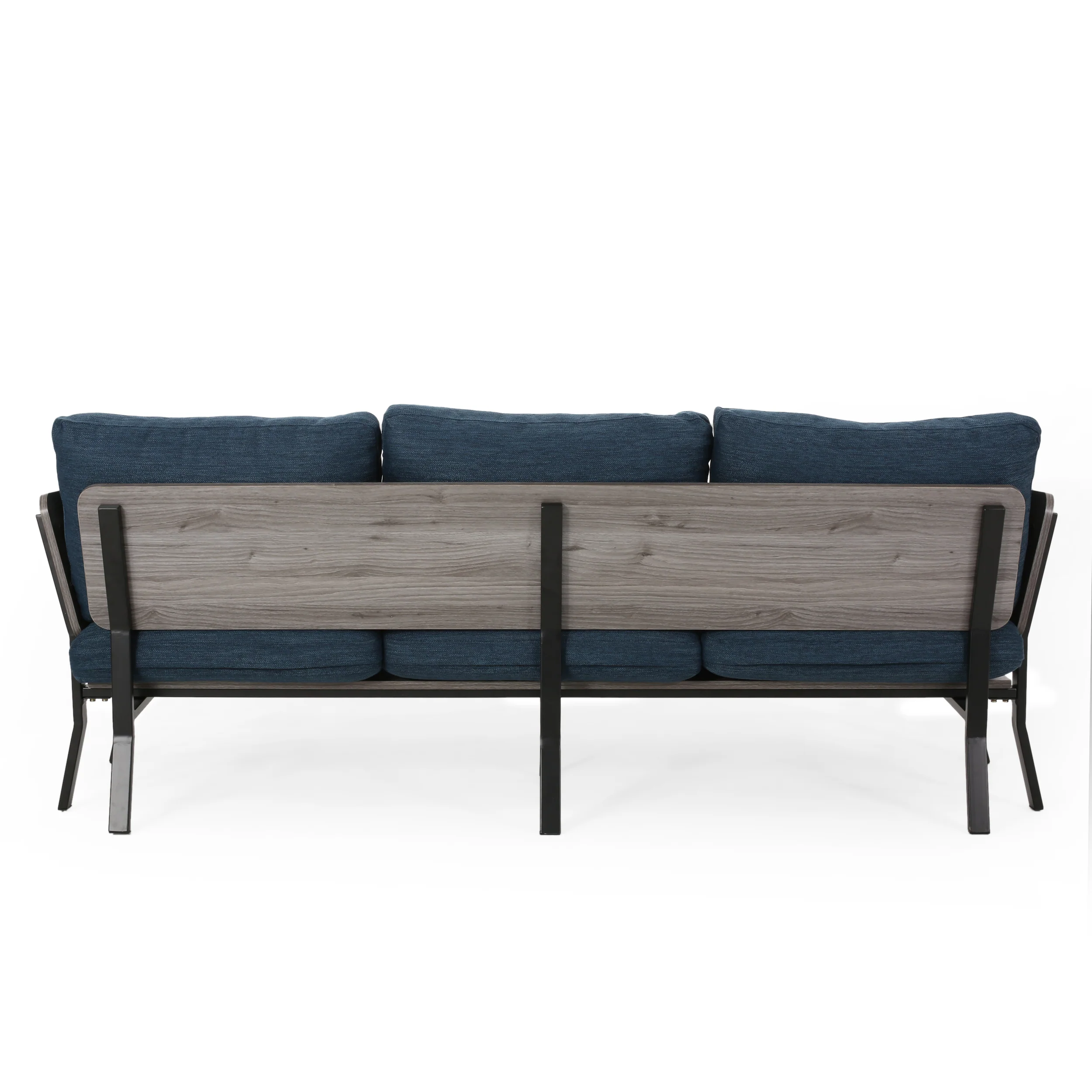 Athea Mid-Century Modern 3 Seater Wood Frame Sofa - furnishings