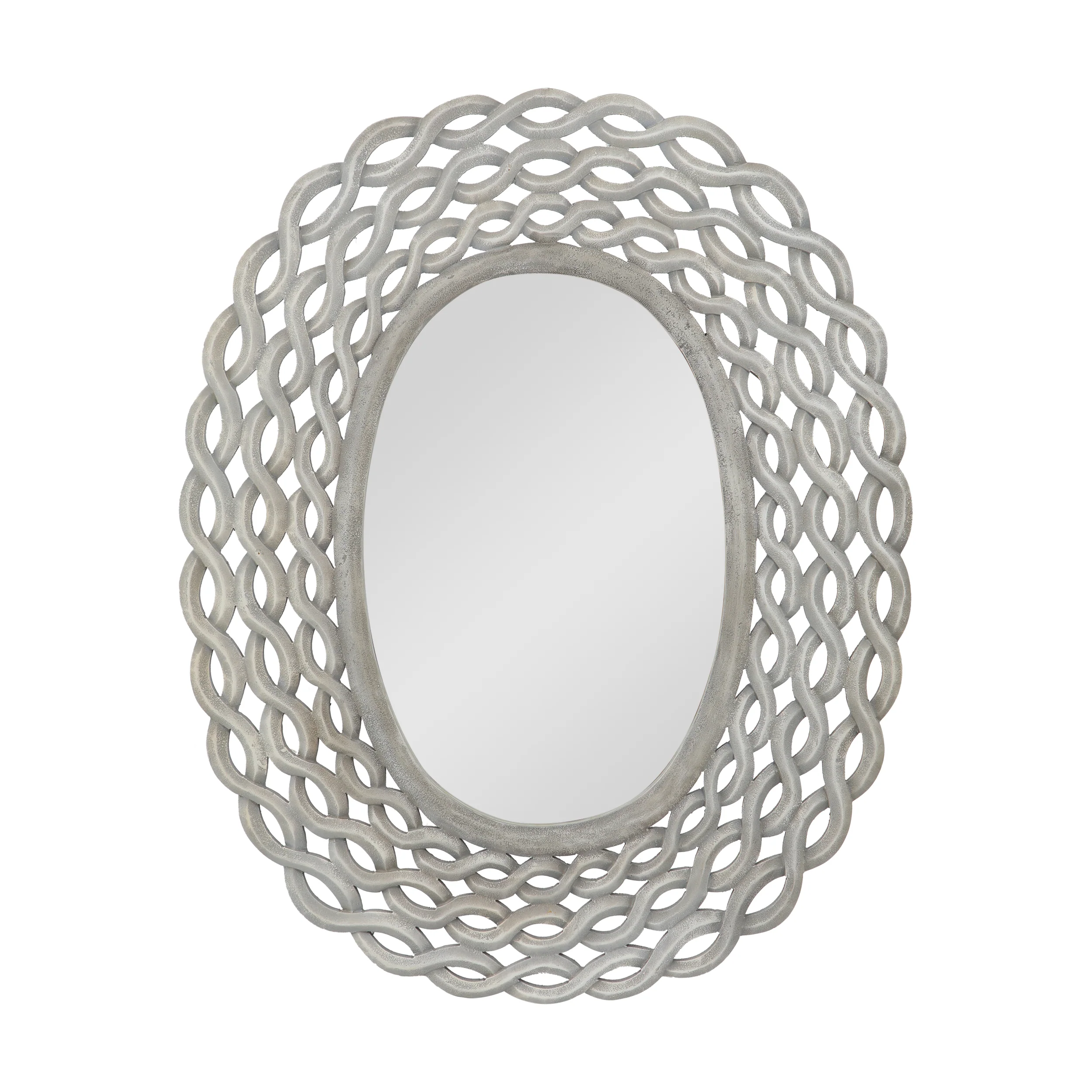 Hedy Modern Braided Weave Mirror - furnishings