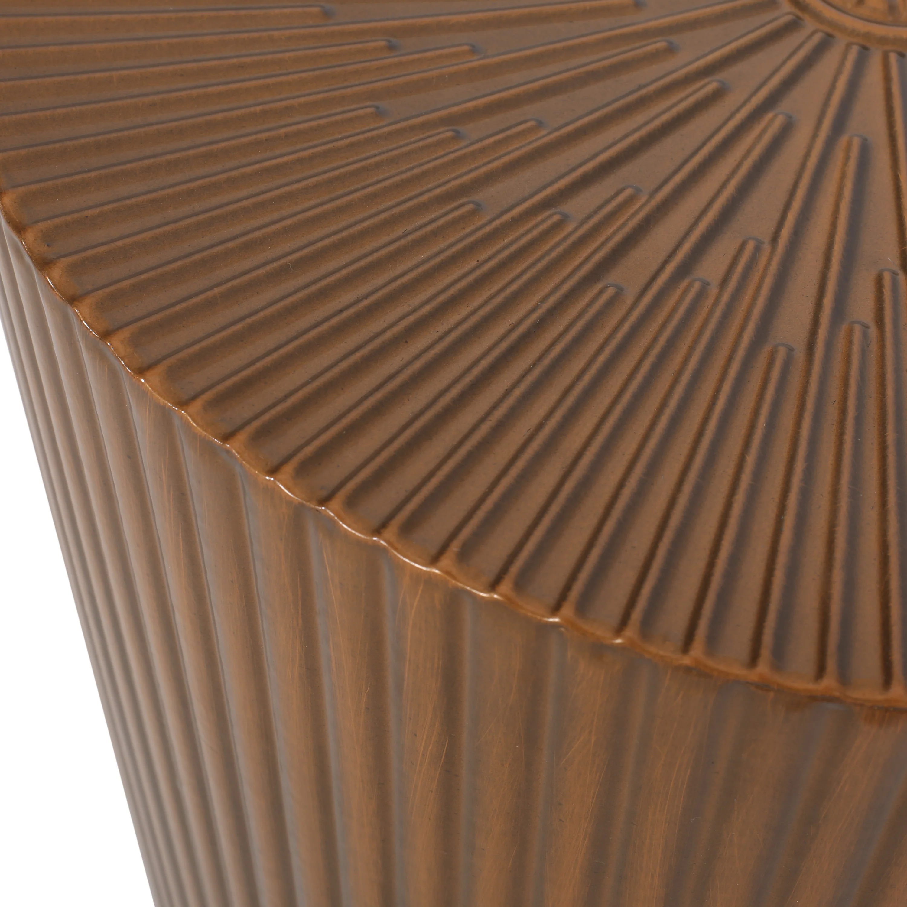 Pamsha Modern Iron Sunburst Side Table - furnishings