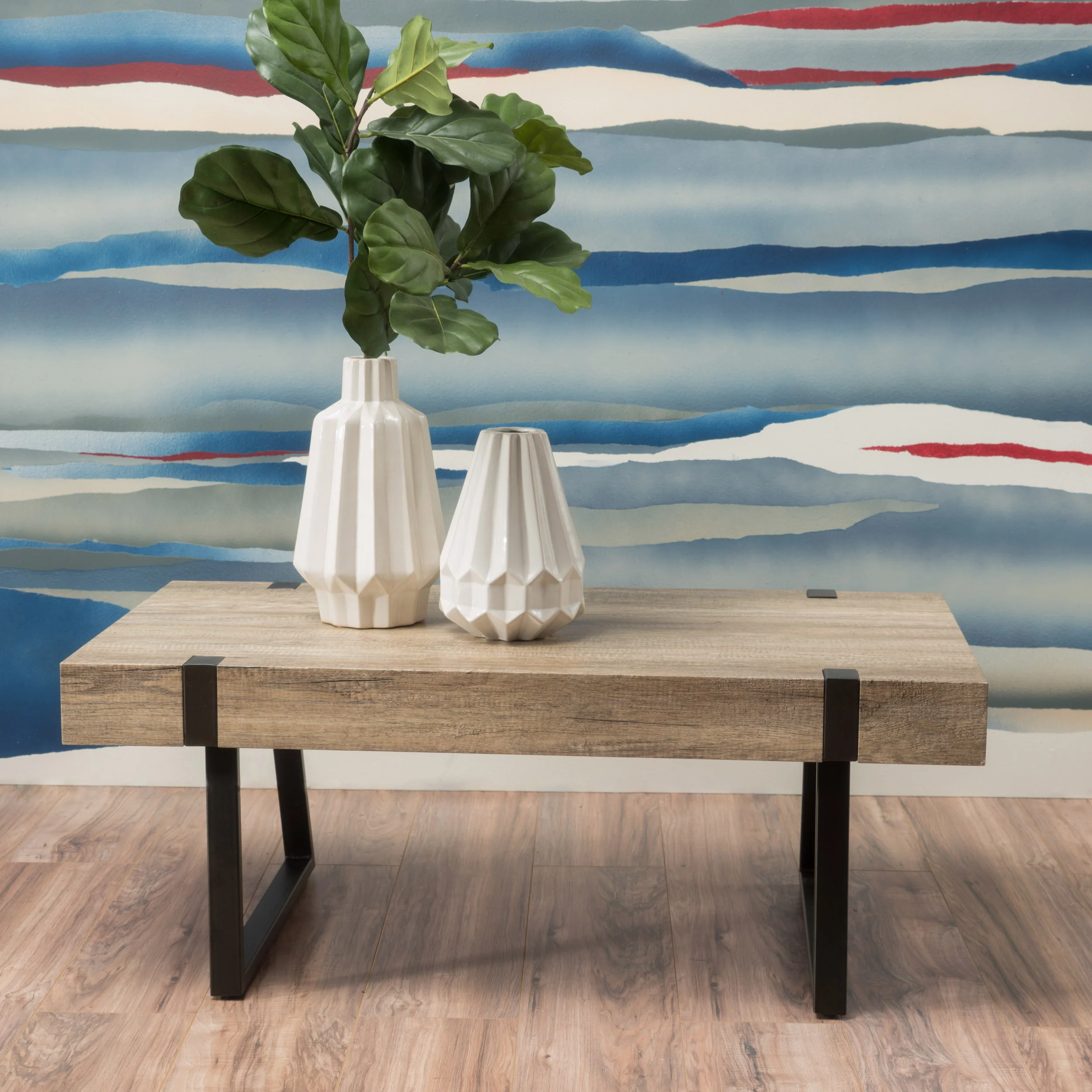 Genwa Canyon Grey Wood Coffee Table - furnishings