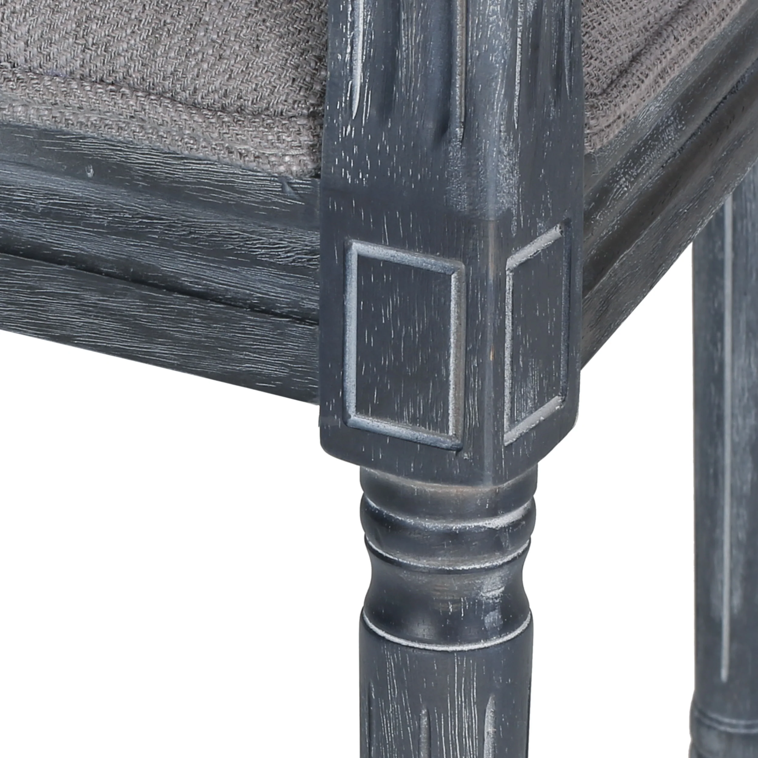 Comisky French Country Fabric Upholstered Wood Expandable 7 Piece Dining Set - furnishings
