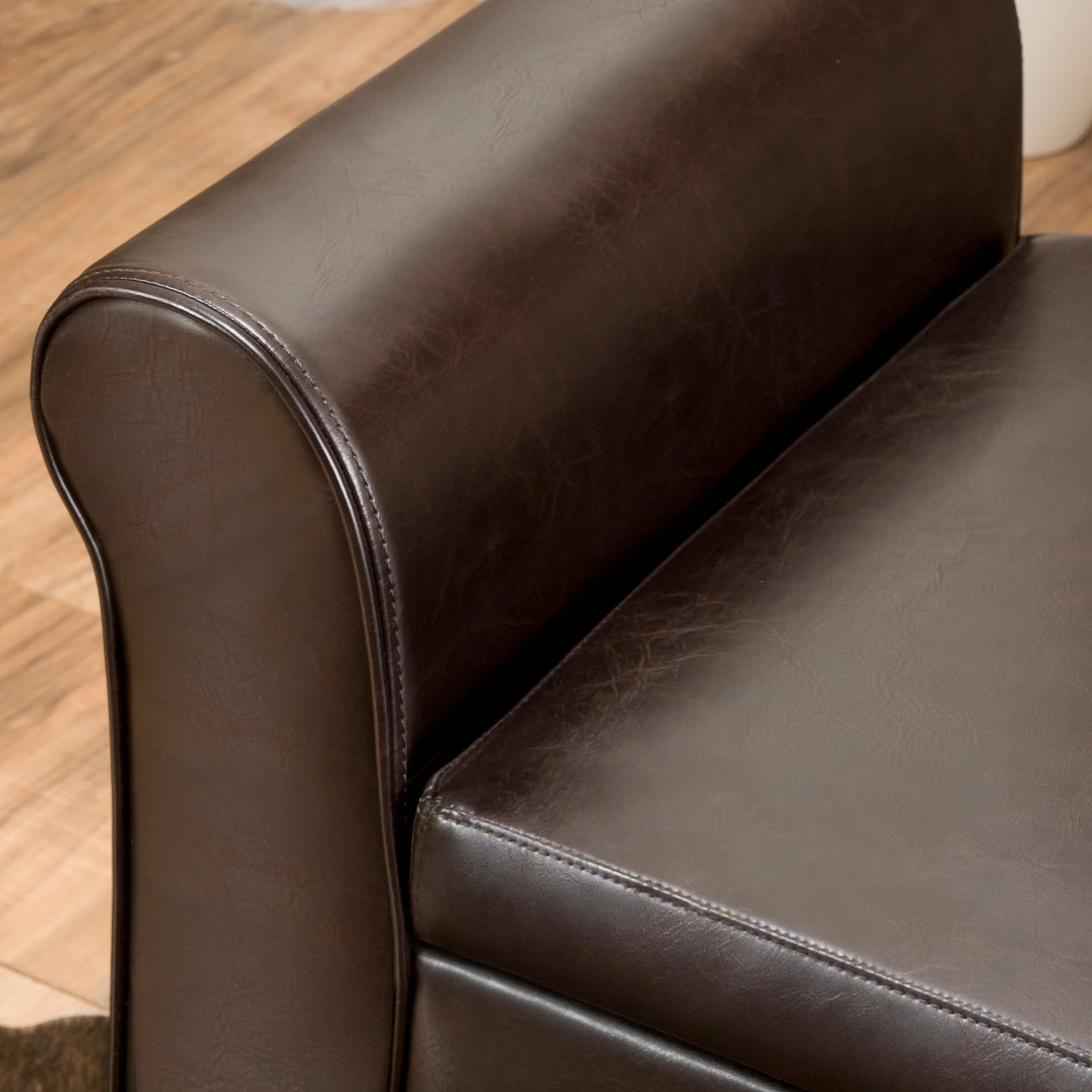 Danbury Contemporary Upholstered Storage Ottoman Bench with Rolled Arms - furnishings