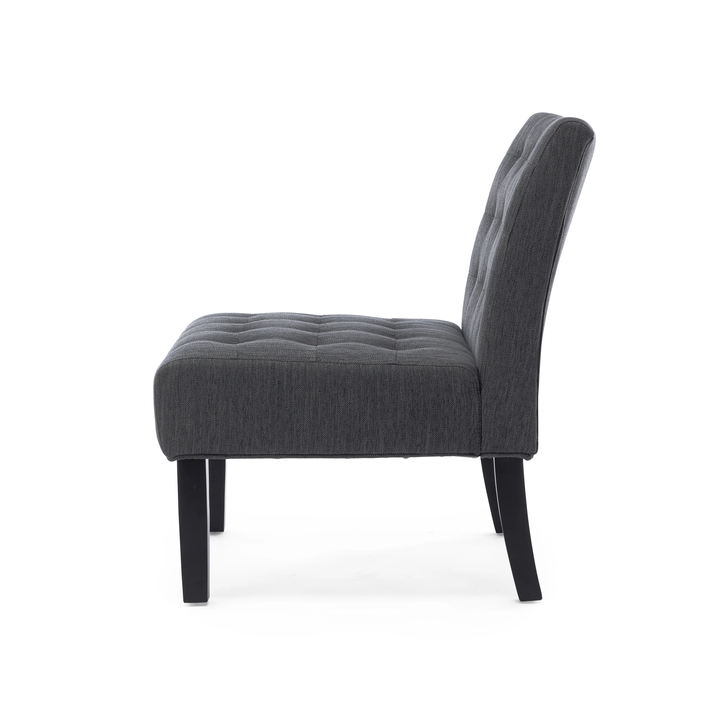 Mulligan Contemporary Fabric Tufted Slipper Chairs, Set of 2 - furnishings