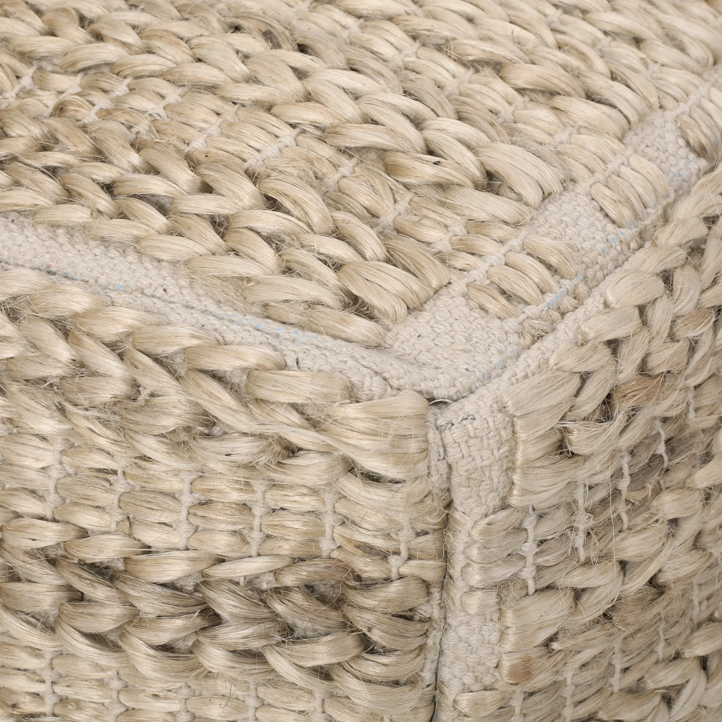 Anaisha Handcrafted Boho Fabric Pouf - furnishings