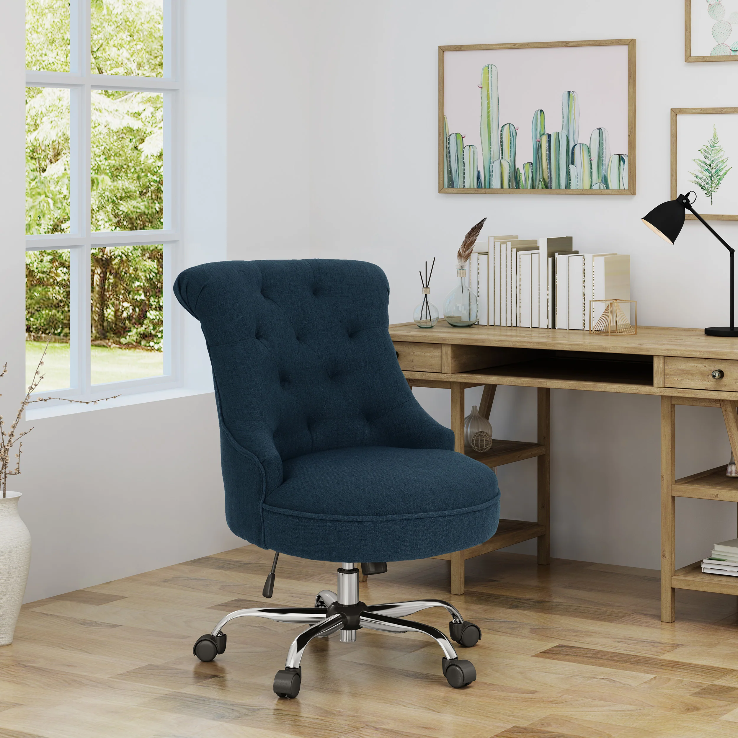 Tyesha Home Office Fabric Desk Chair - furnishings