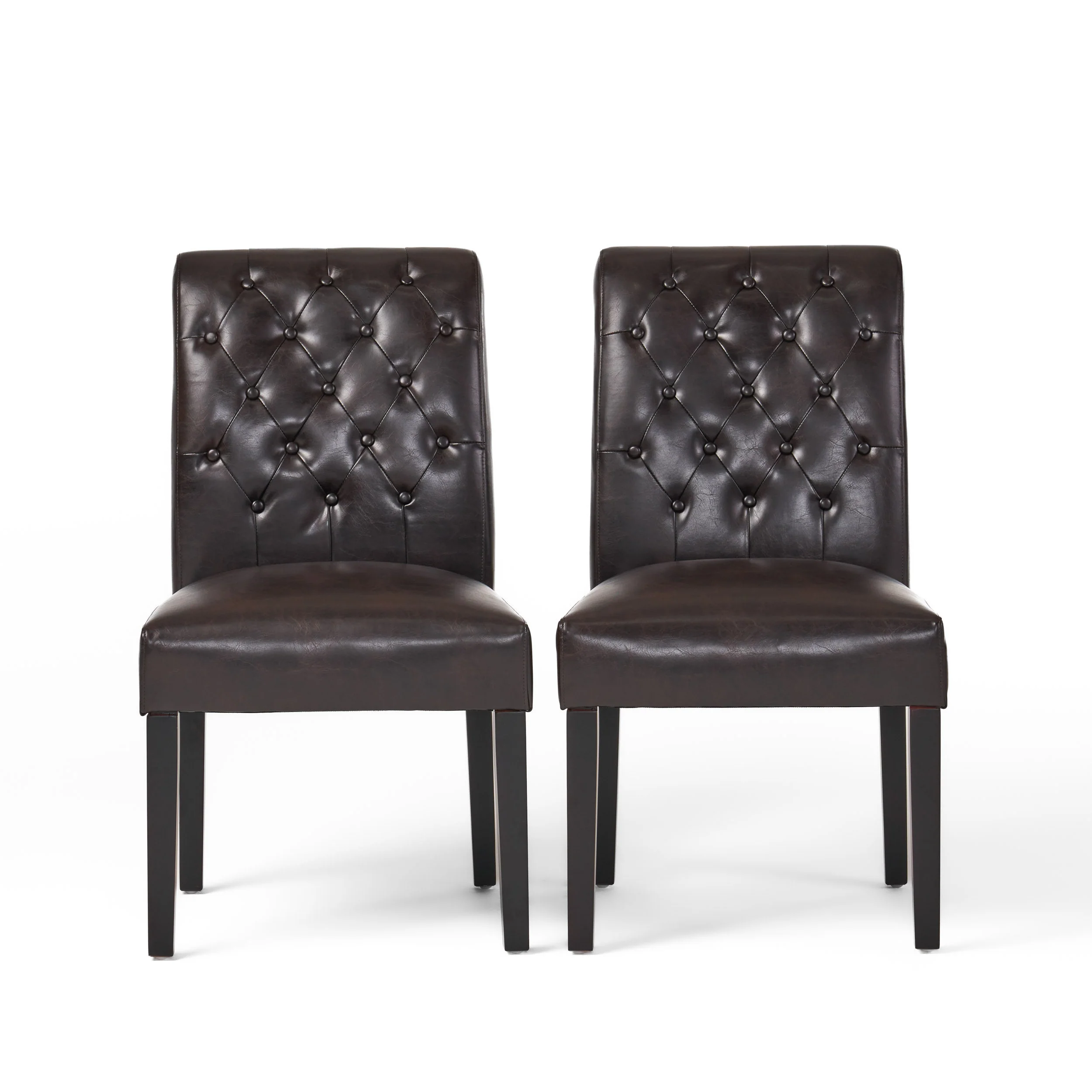 Elliston Leather Tufted Dining Chairs (Set of 2) - furnishings