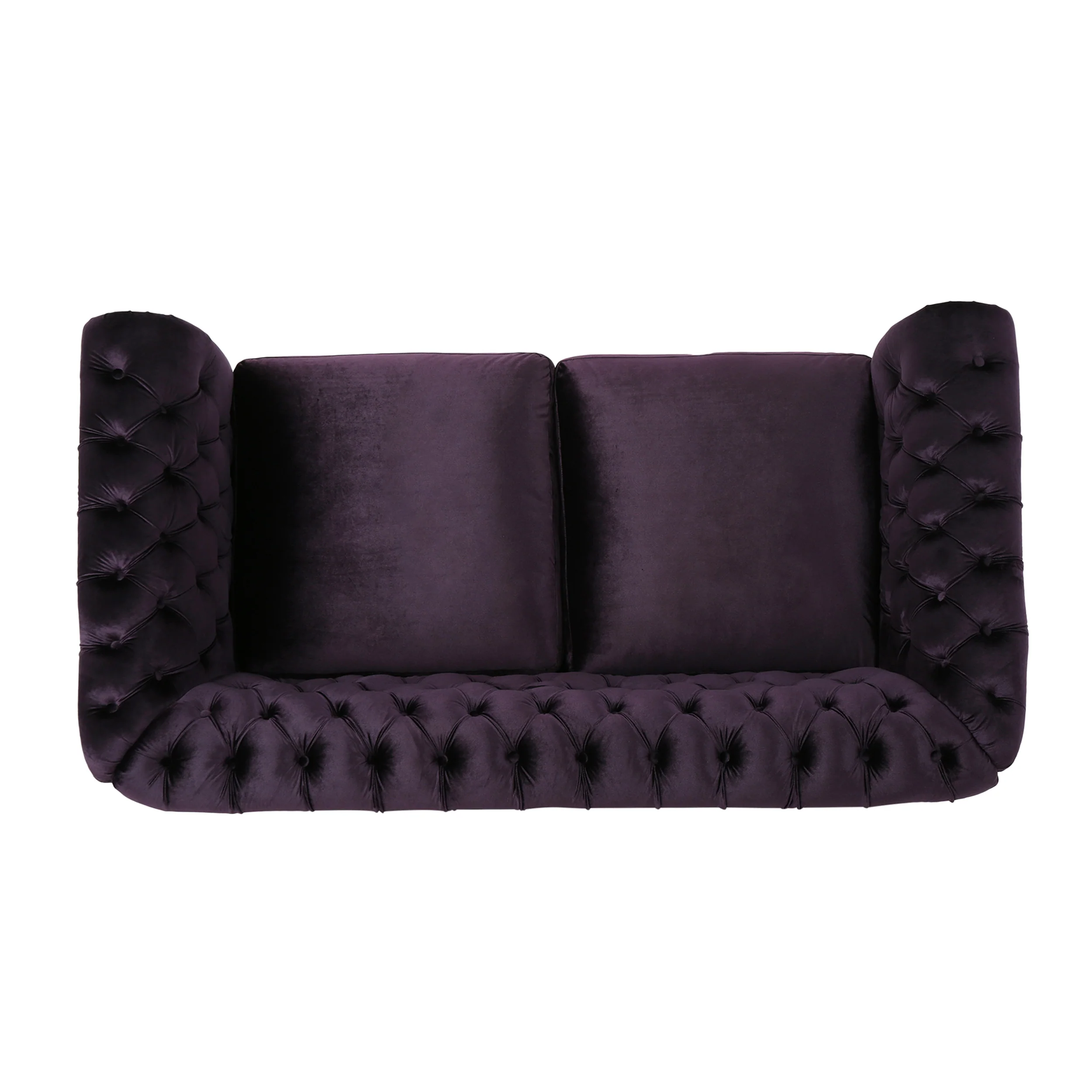 Kyle Traditional Chesterfield Velvet Loveseat Sofa - furnishings