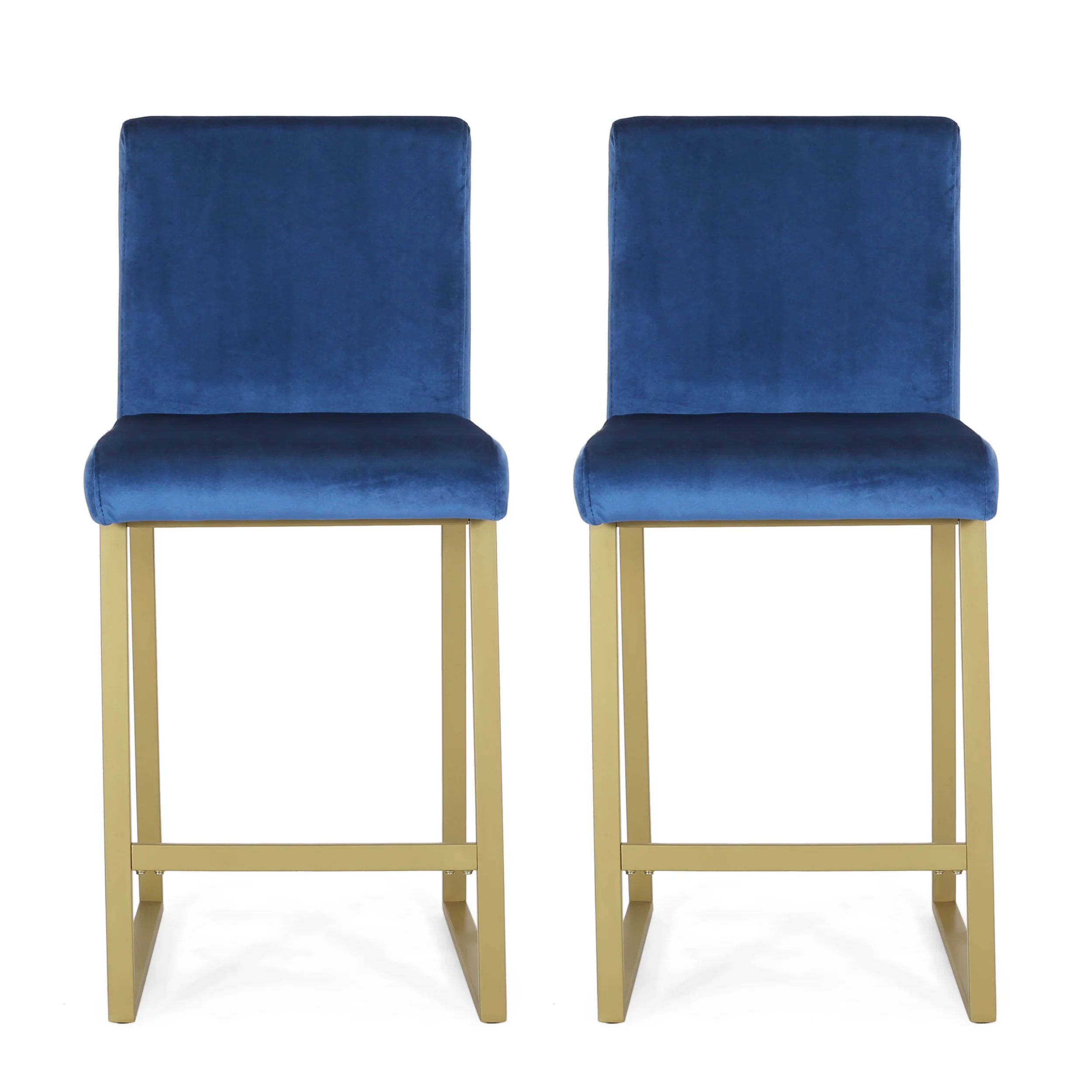 Lexi Modern Velvet Barstools (Set of 2) - furnishings