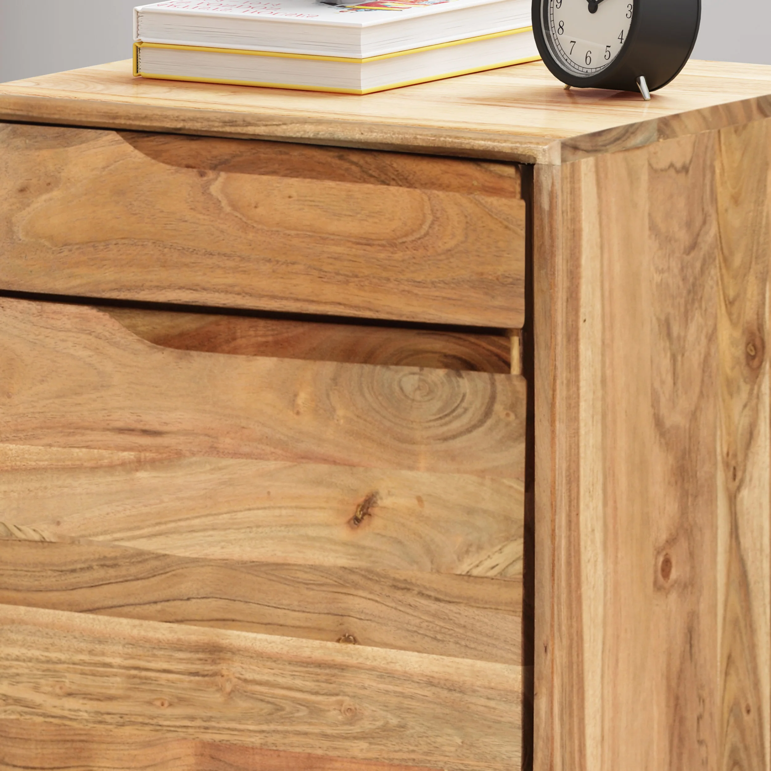 Letitia Modern Acacia Wood Side Table - furnishings