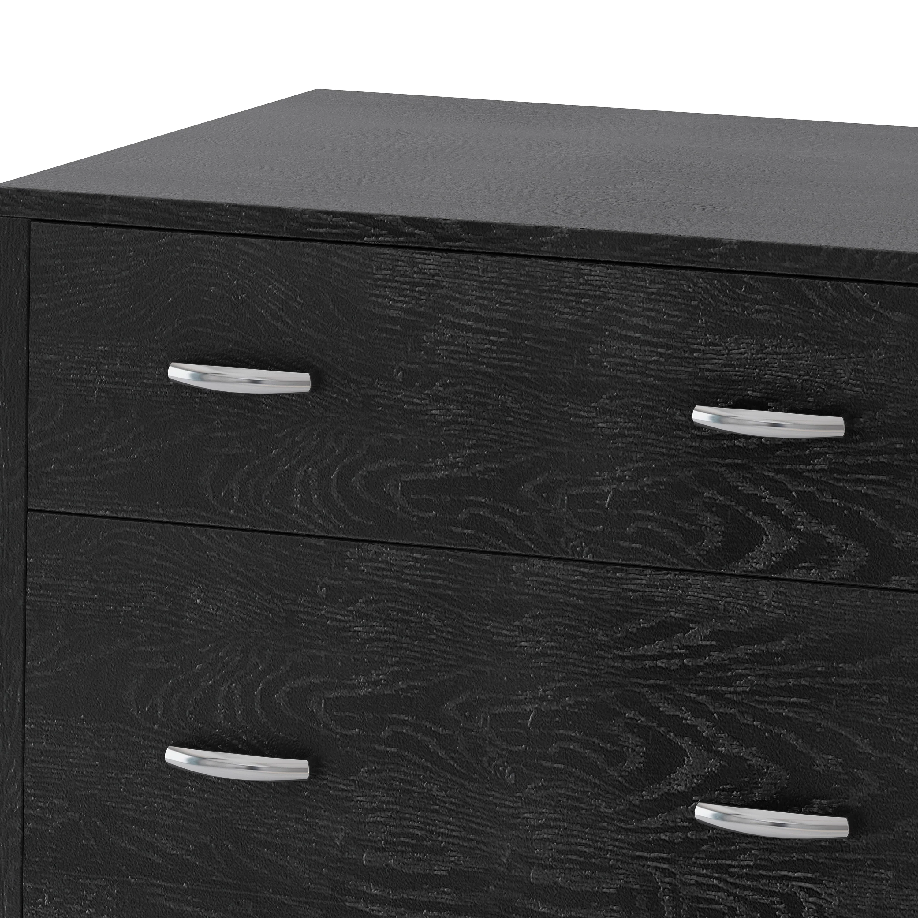 Wilbur Mid Century Wooden 3 Piece 4 Drawer Dresser and Nightstand Bedroom Set - furnishings