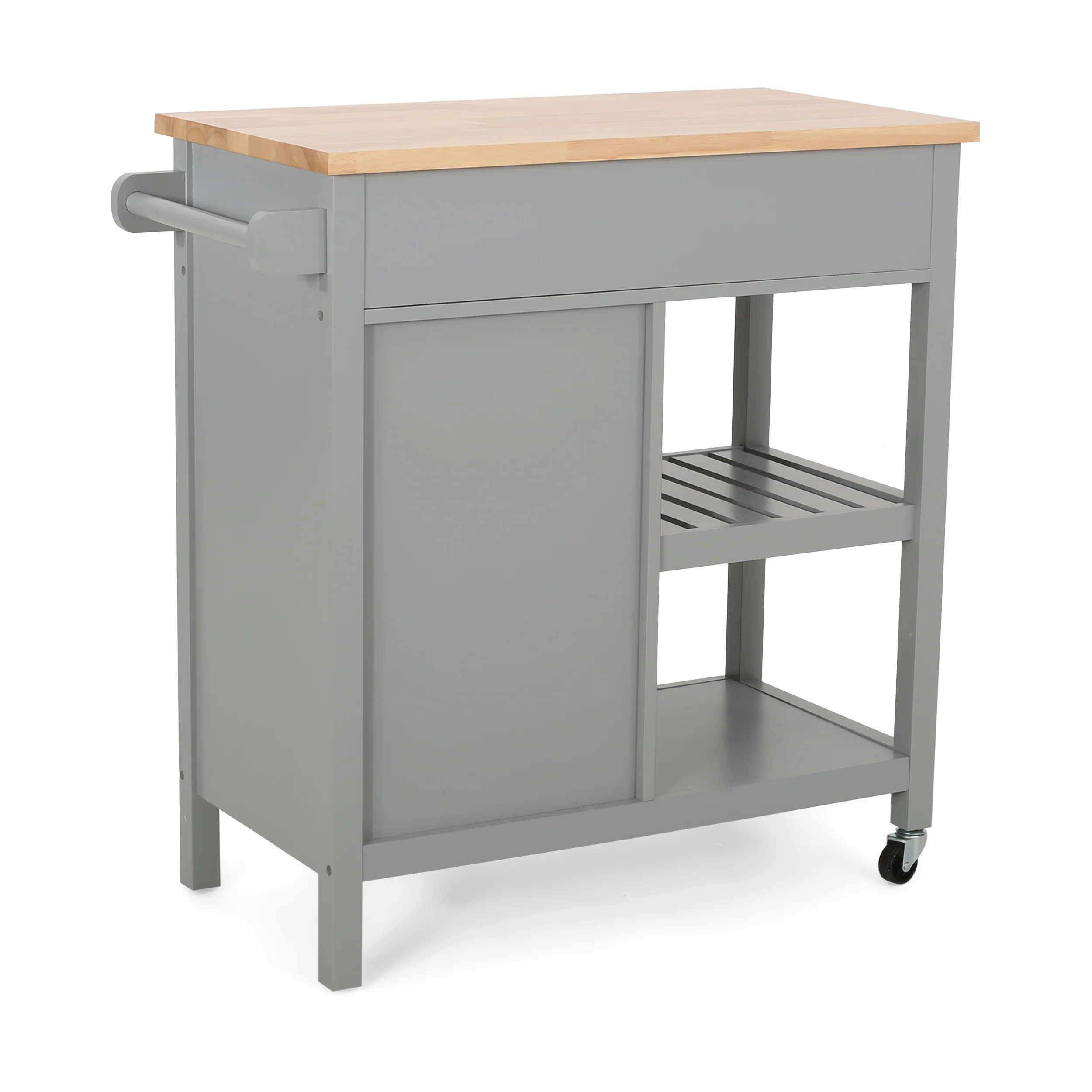 Aidah Contemporary Kitchen Cart with Wheels - furnishings