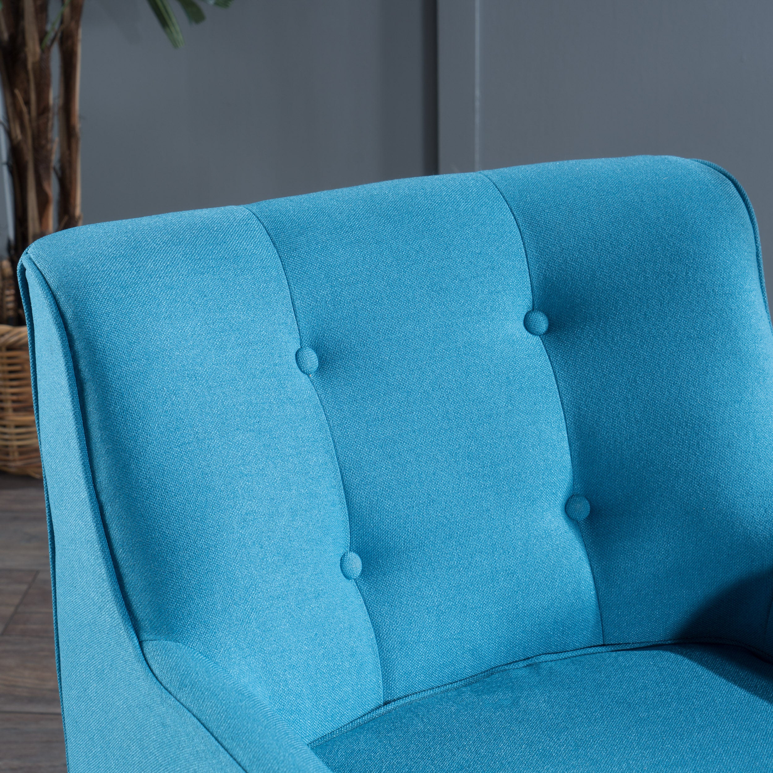 Fontinella Mid Century Tufted Back Fabric Arm Chair - furnishings
