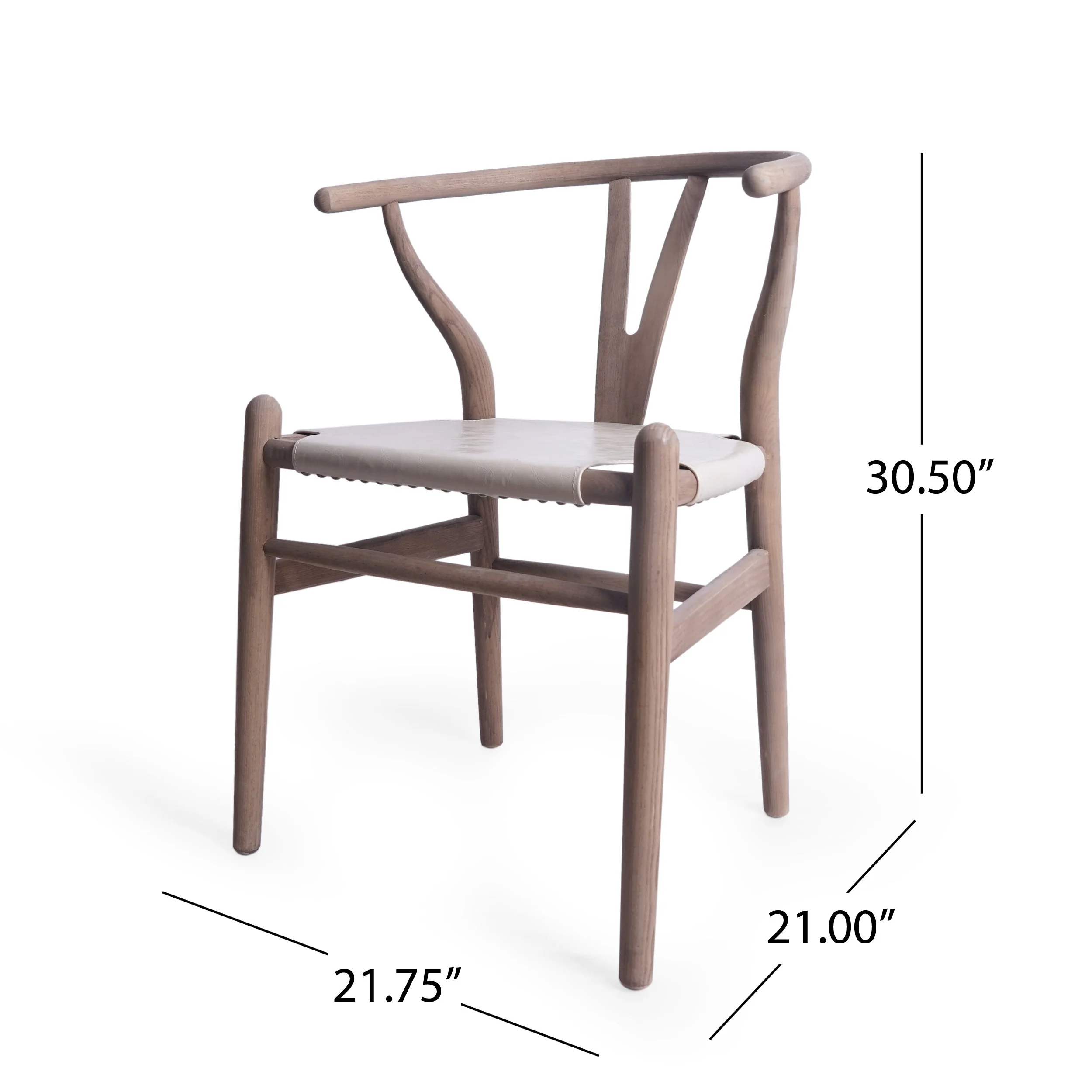 Quince Mid Century Boho Ash Wood Dining Chairs, Set of 2 - furnishings