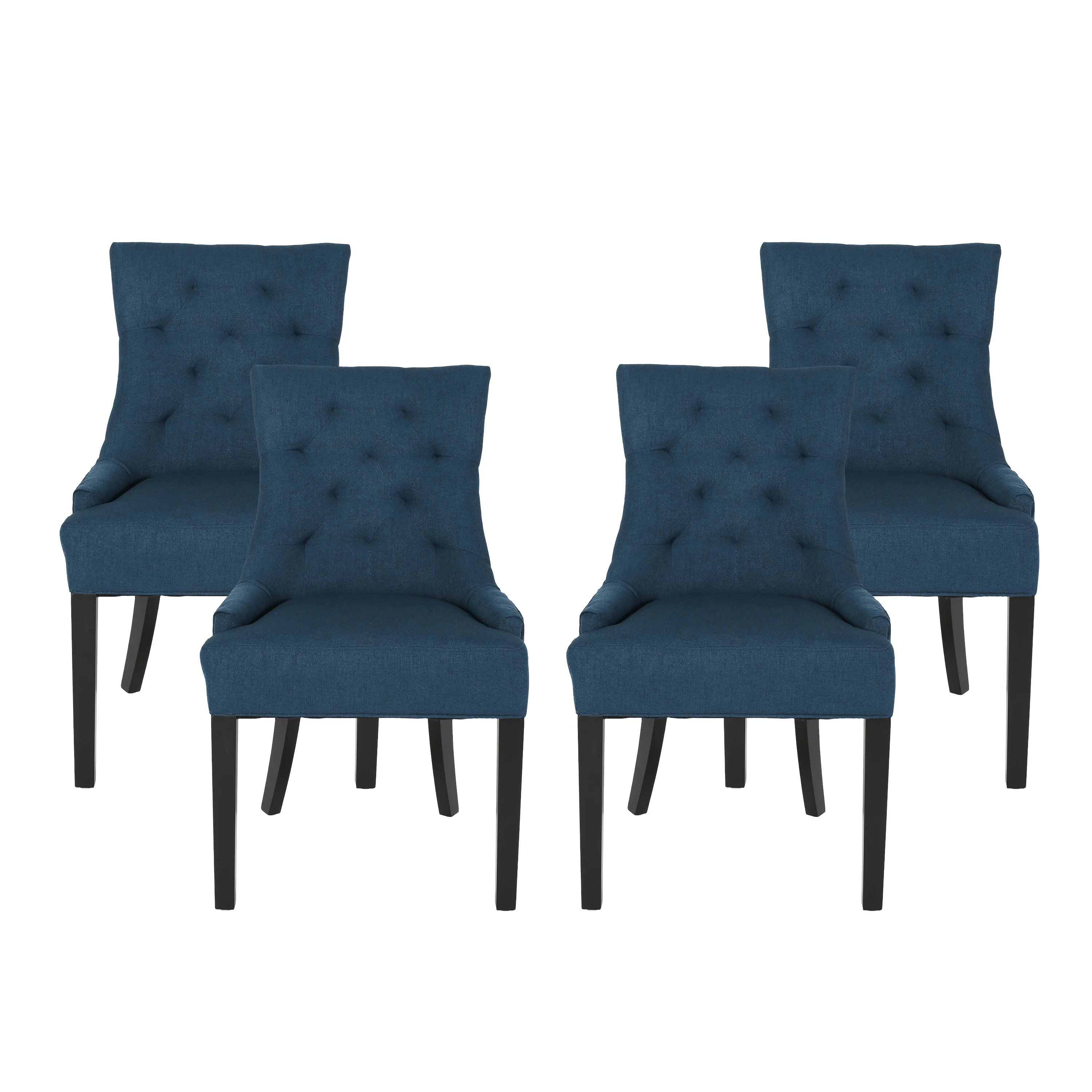Stacy Hourglass Fabric Dining Chairs (Set of 4) - furnishings