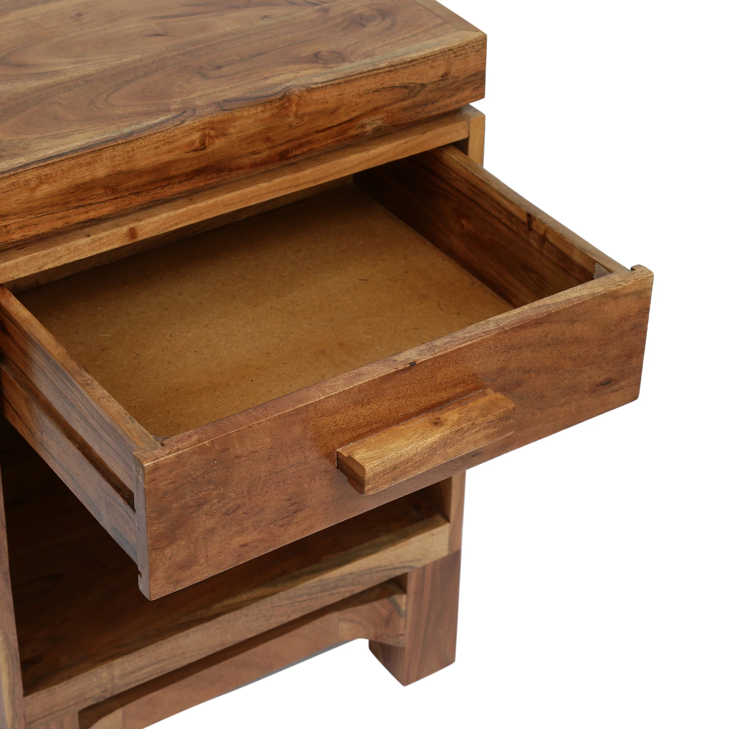 Lindale Boho Handcrafted Acacia Wood Nightstand, Set of 2 - furnishings