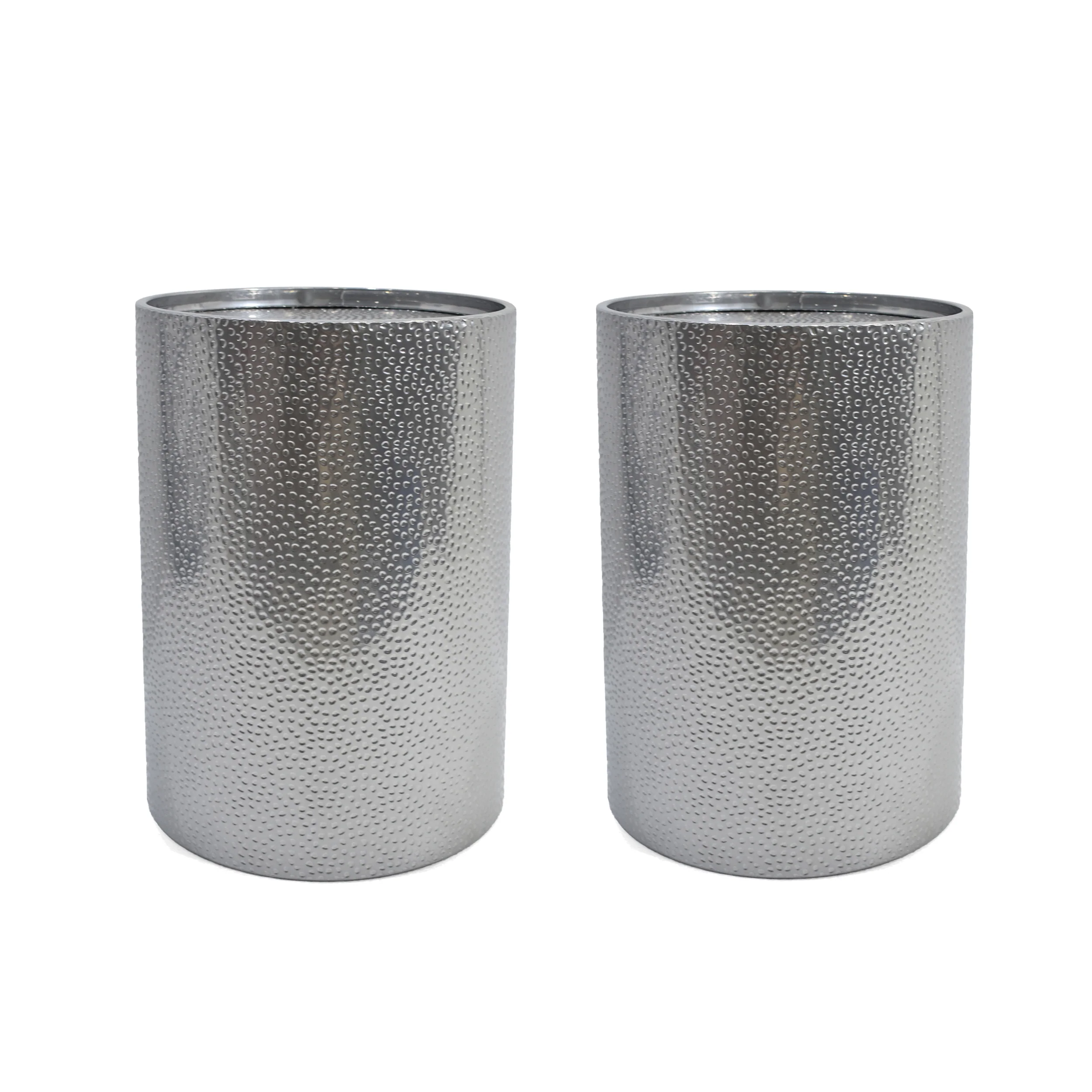 Kaylee Modern Round Hammered Iron Accent Table (2 Pack) - furnishings