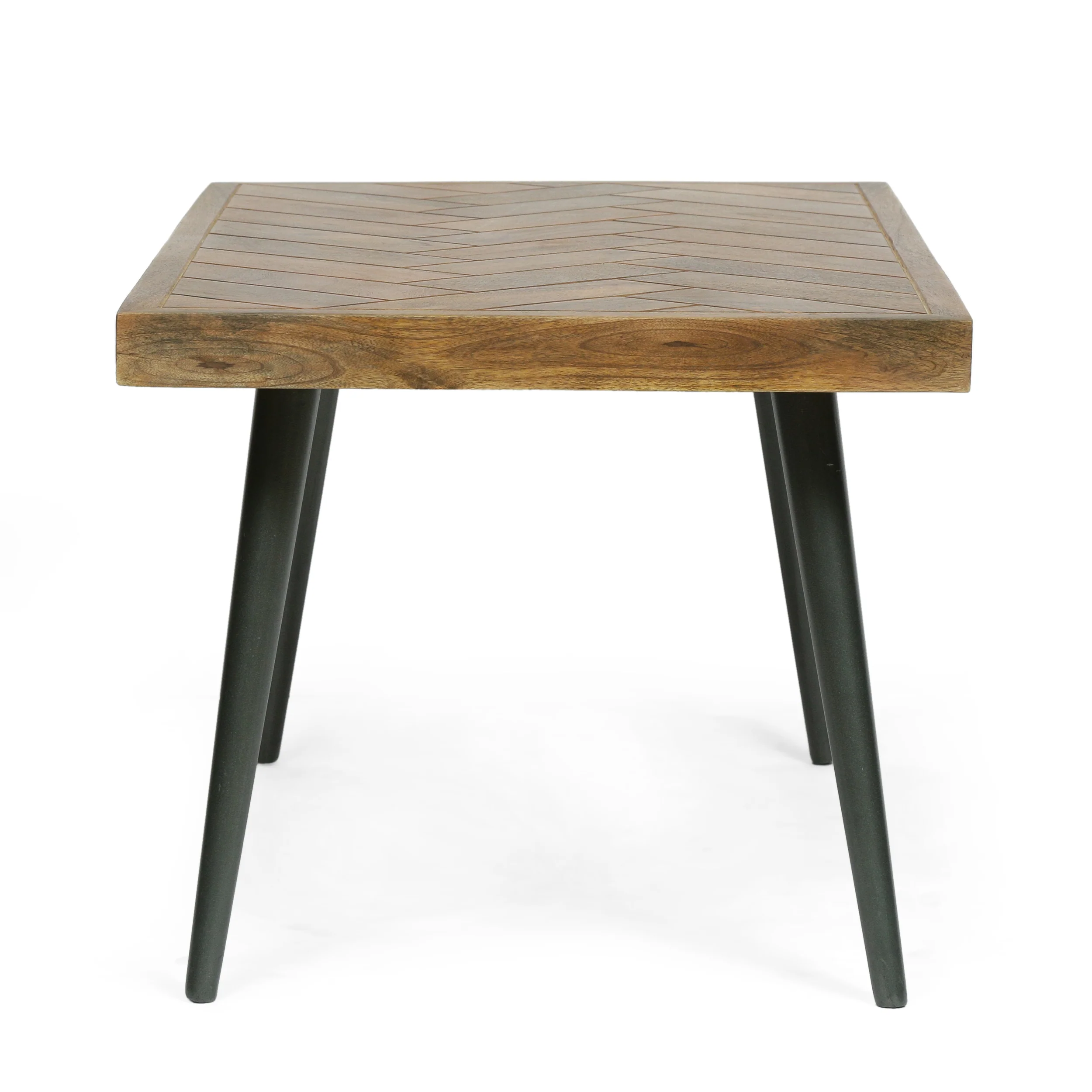 Tilton Boho Handcrafted Mango Wood Parquet Coffee Table, Natural Honey and Gray - furnishings