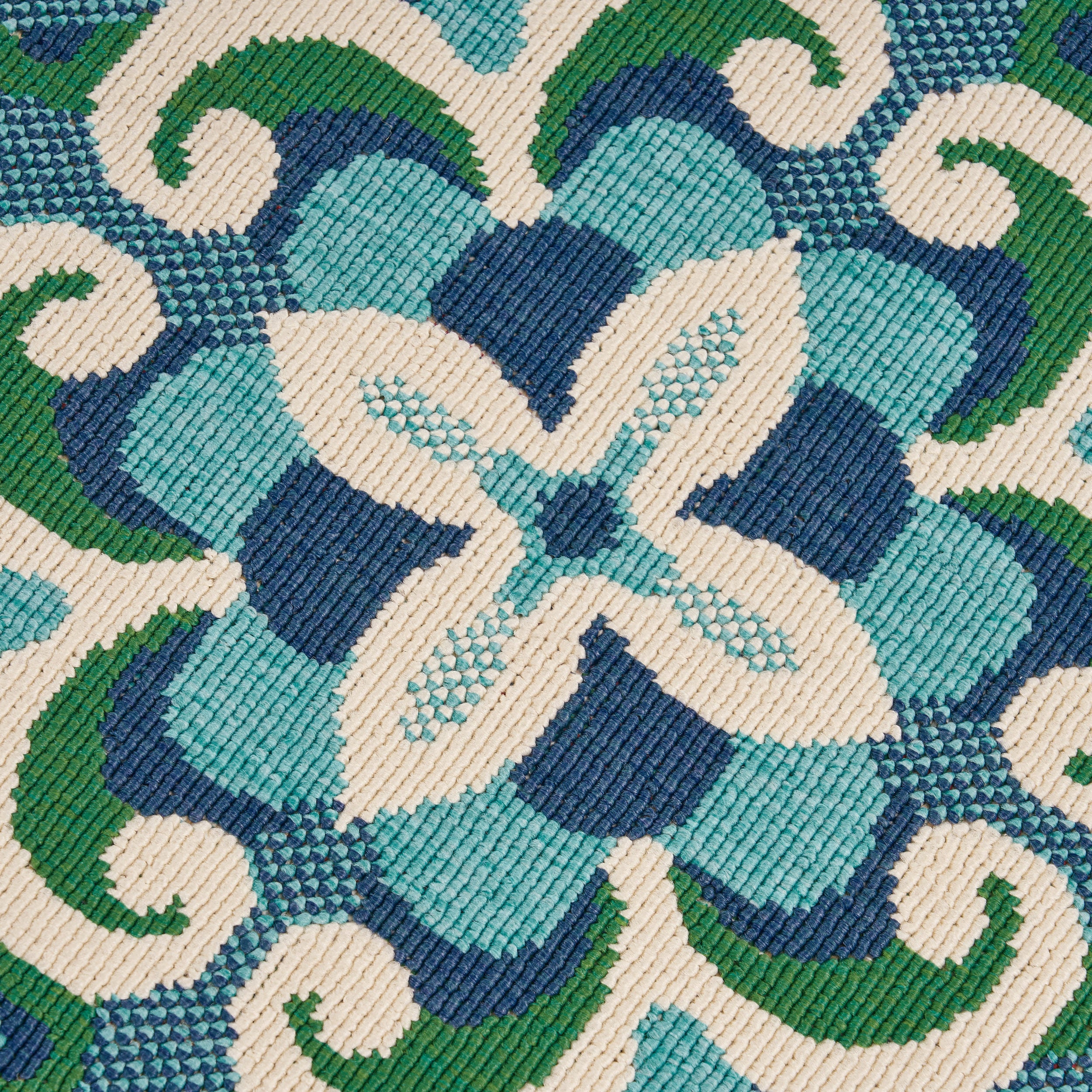 Pazel Indoor/Outdoor Floral Area Rug, Blue and Green - furnishings