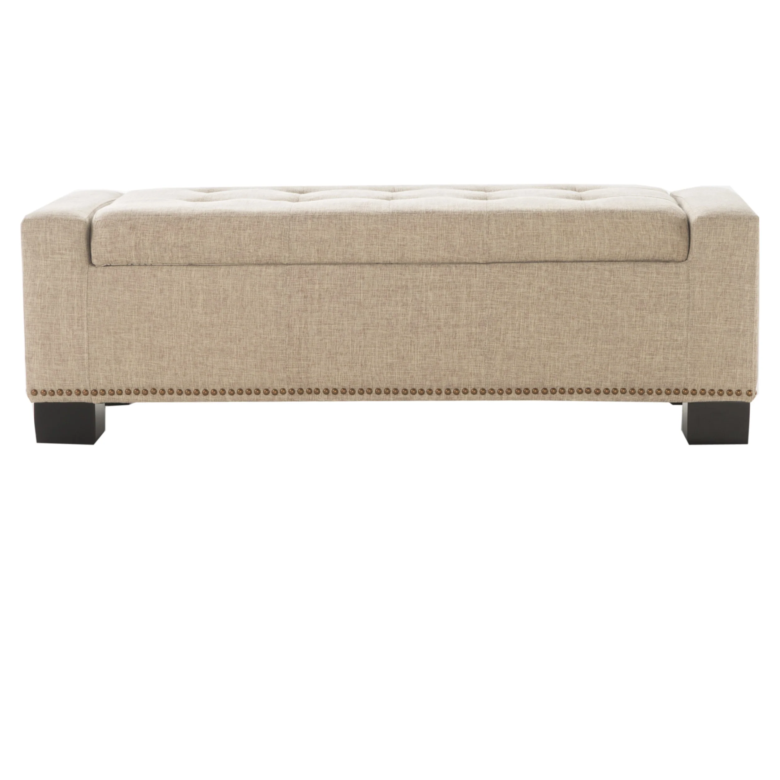 Espana Fabric Rectangle Storage Ottoman Bench - furnishings