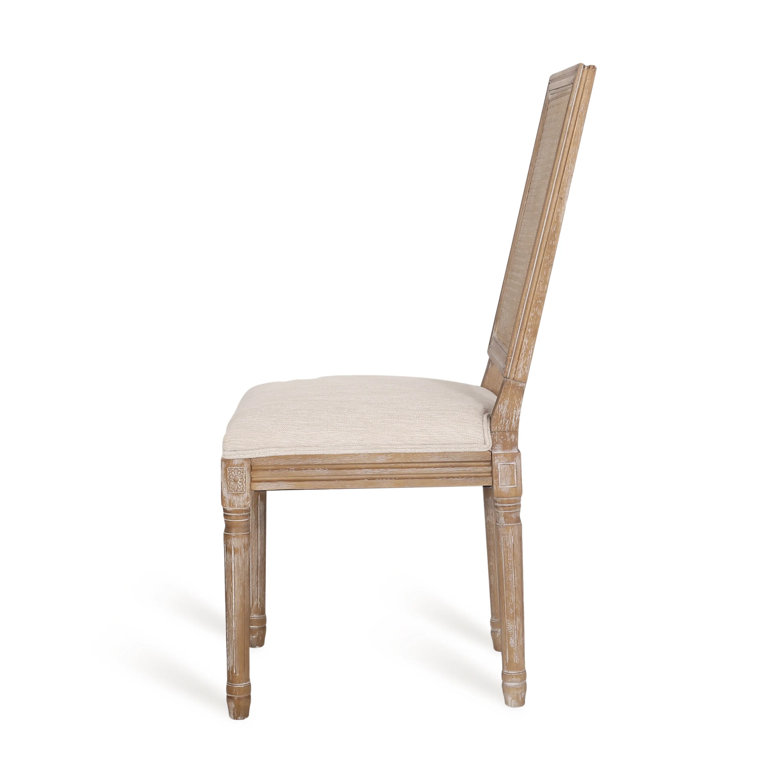 Brownell French Country Wood and Cane Upholstered Dining Chair, Set of 2 - furnishings