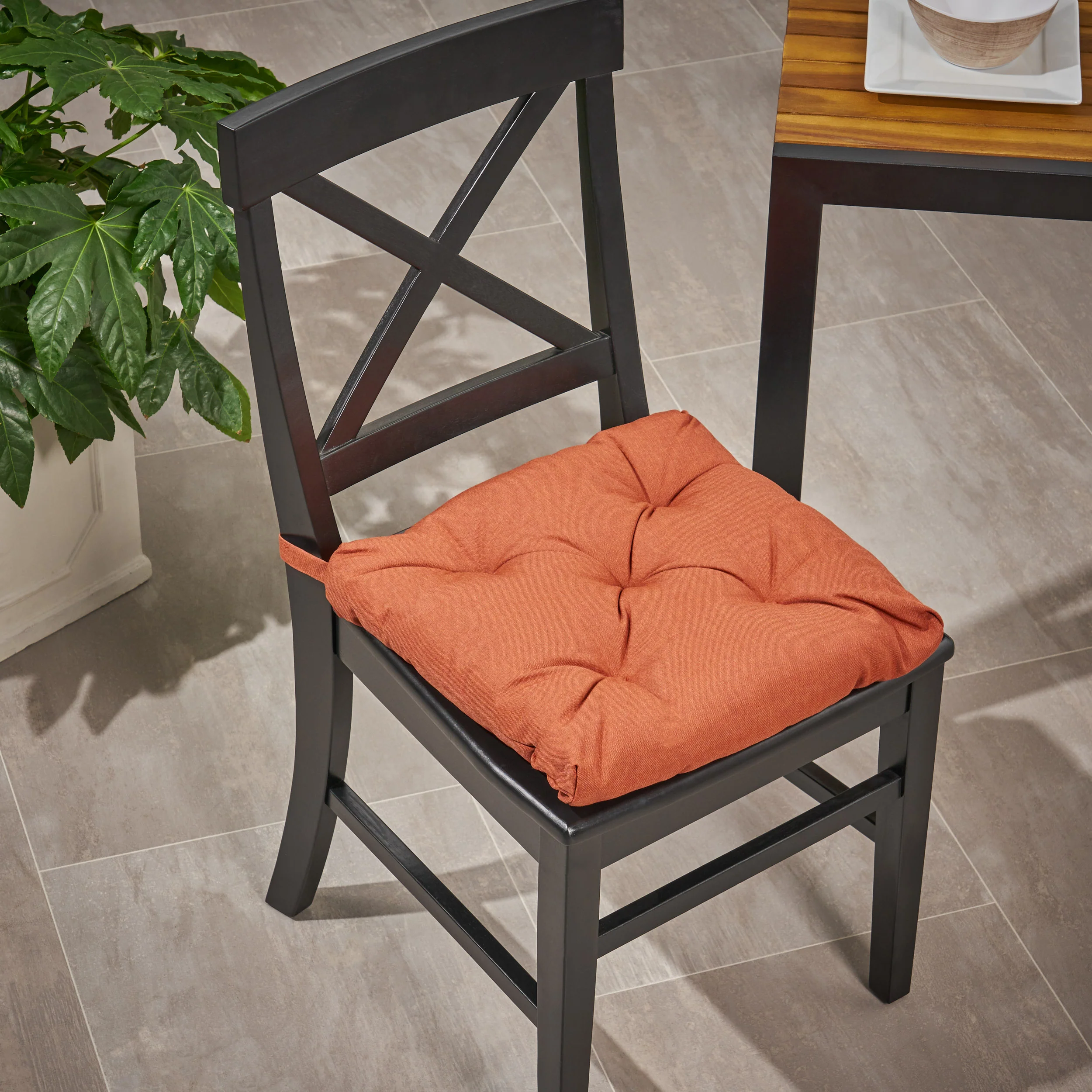Teresa Outdoor Fabric Classic Tufted Chair Cushion - furnishings