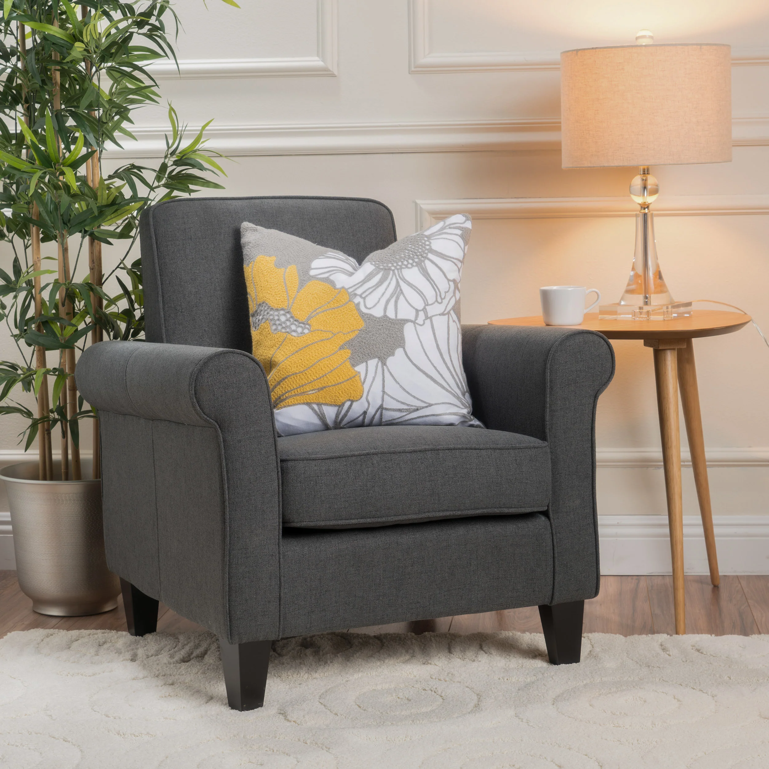 Declan Padded Fabric Club Chair - furnishings