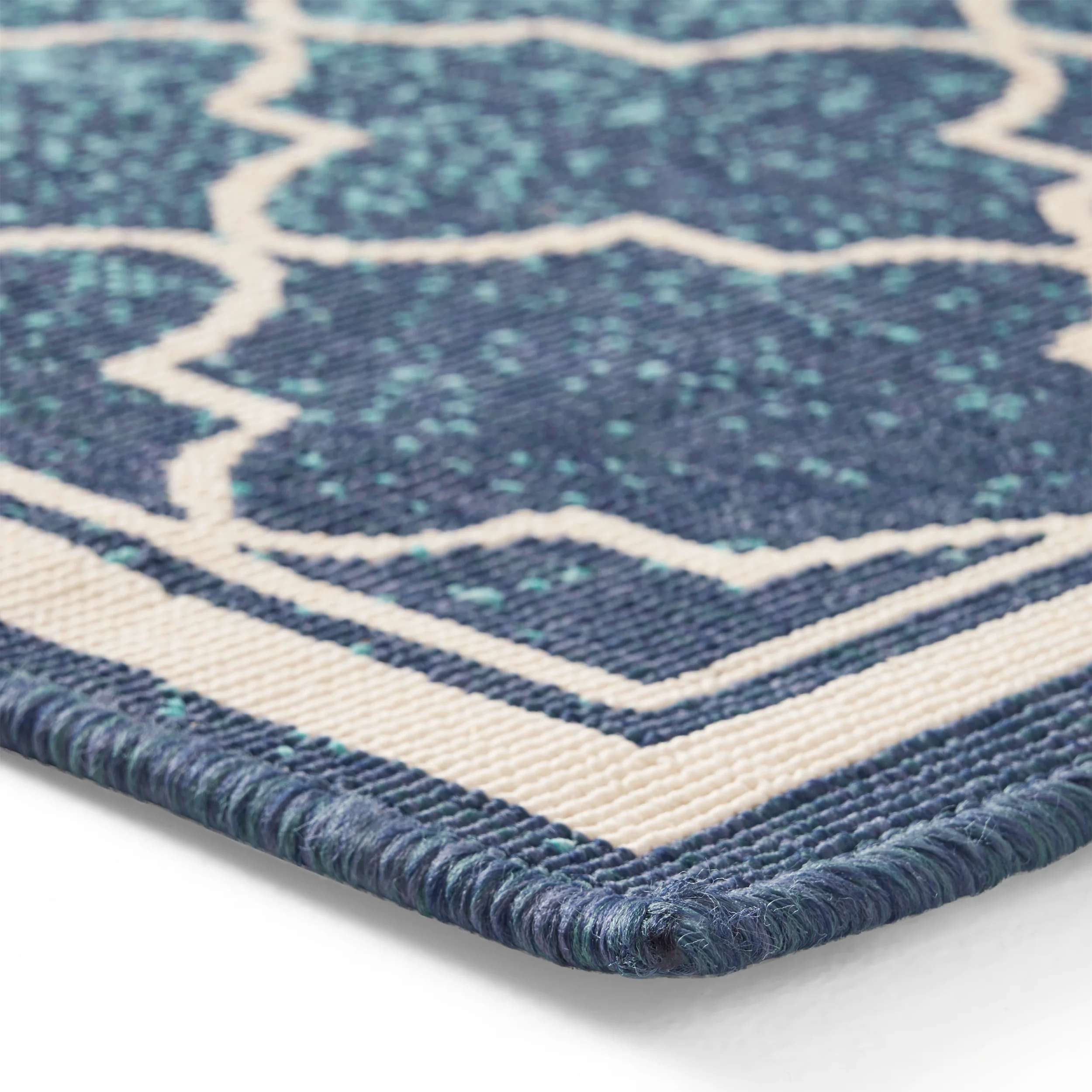 Sweety Outdoor Ombre Area Rug, Blue and Ivory - furnishings
