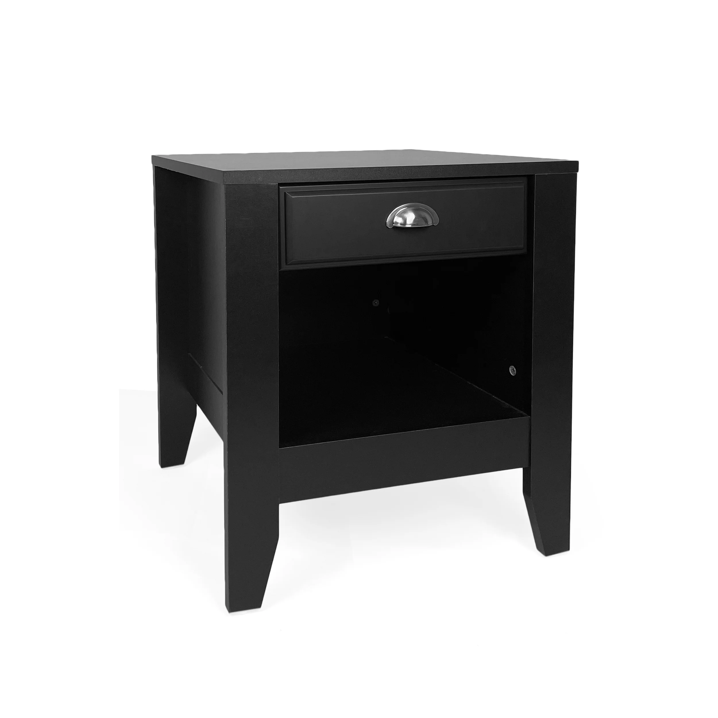 Cleary Contemporary Faux Wood Nightstand with Drawer - furnishings
