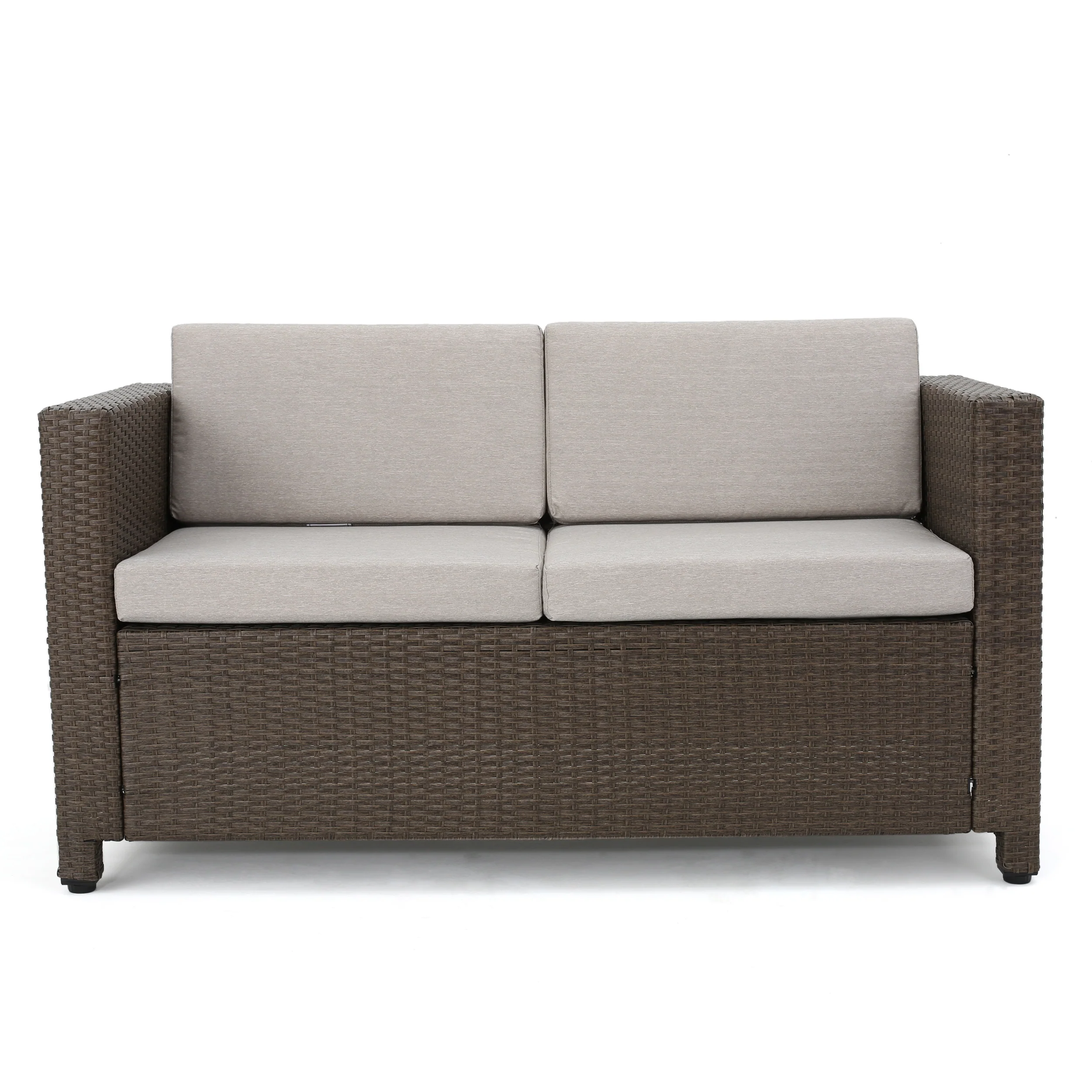 Venice Outdoor PE Wicker Love Seat - furnishings