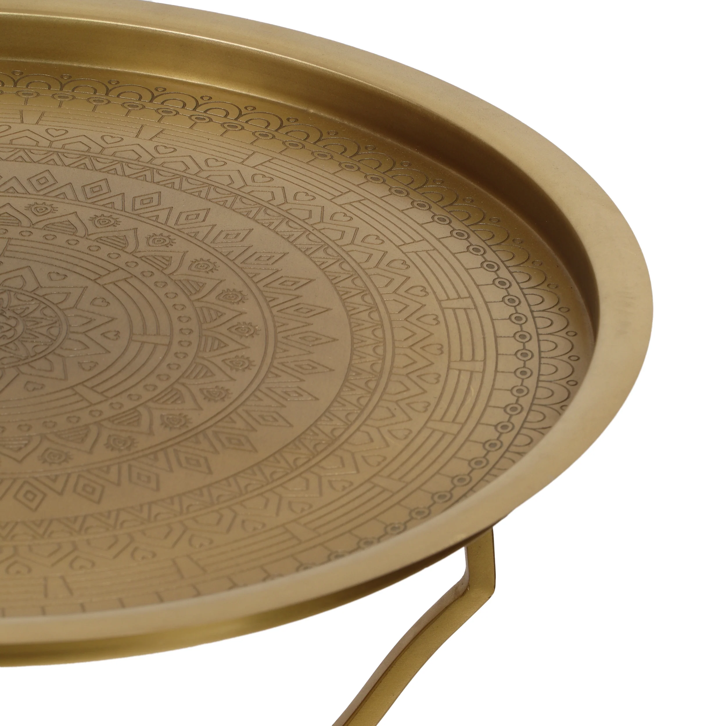 Bracha Vintage Style Iron Tray Top Side Table - furnishings