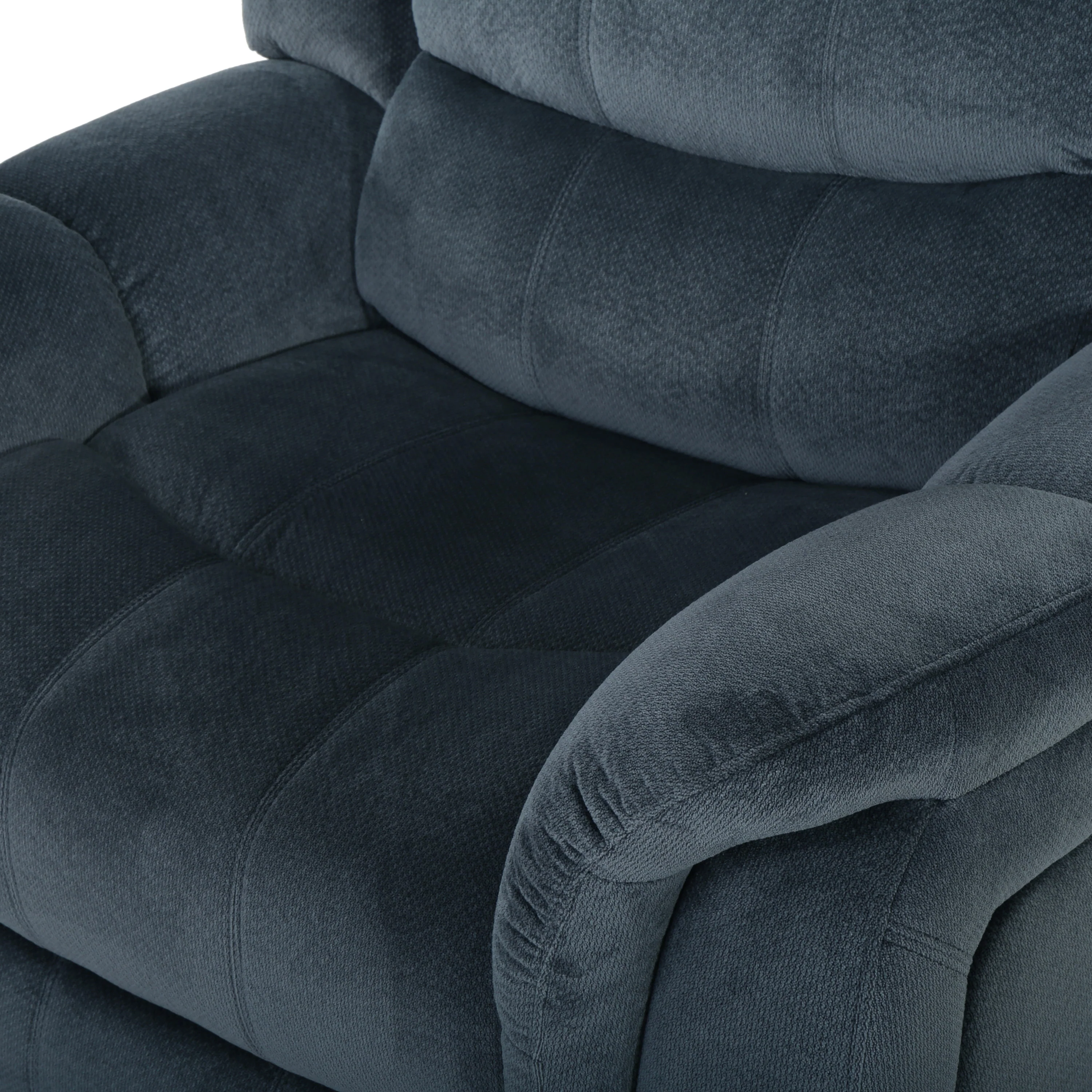 Emryka Contemporary Gray Fabric Glider Recliner - furnishings