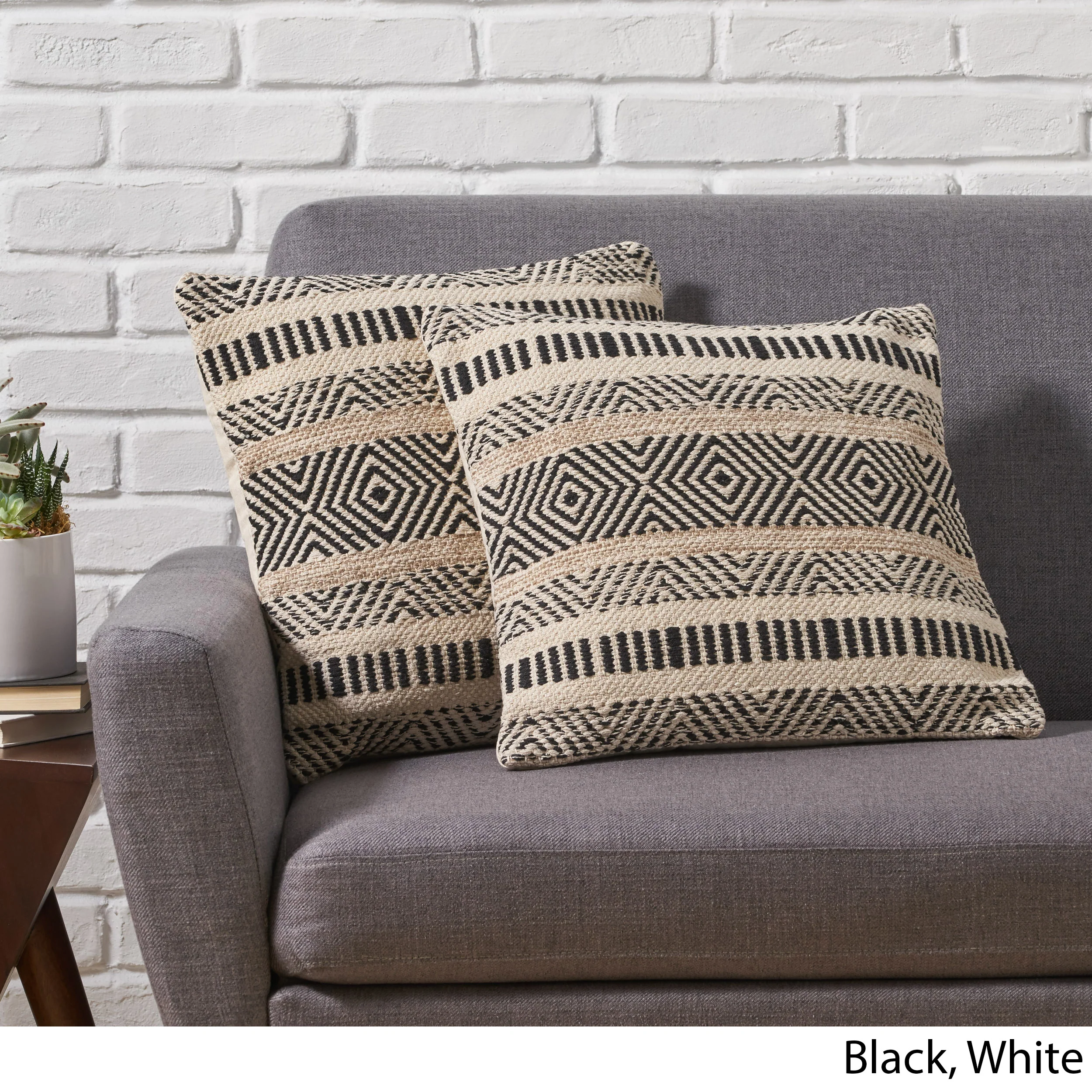Tannen Boho Cotton Throw Pillow (Set of 2) - furnishings