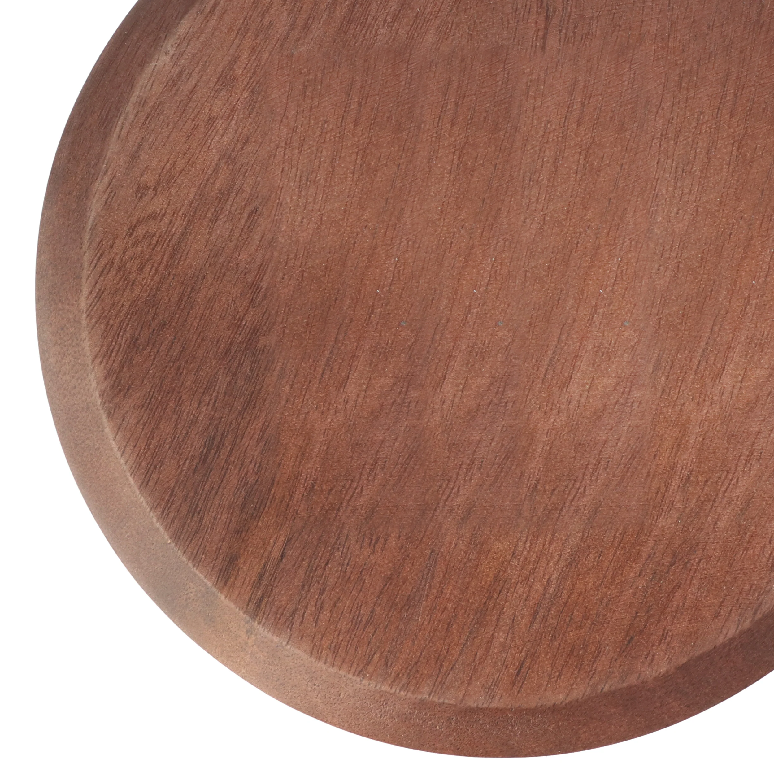 Rivet Boho Handcrafted Mango Wood Hurricane Candle Holder, Natural and Nickel - furnishings