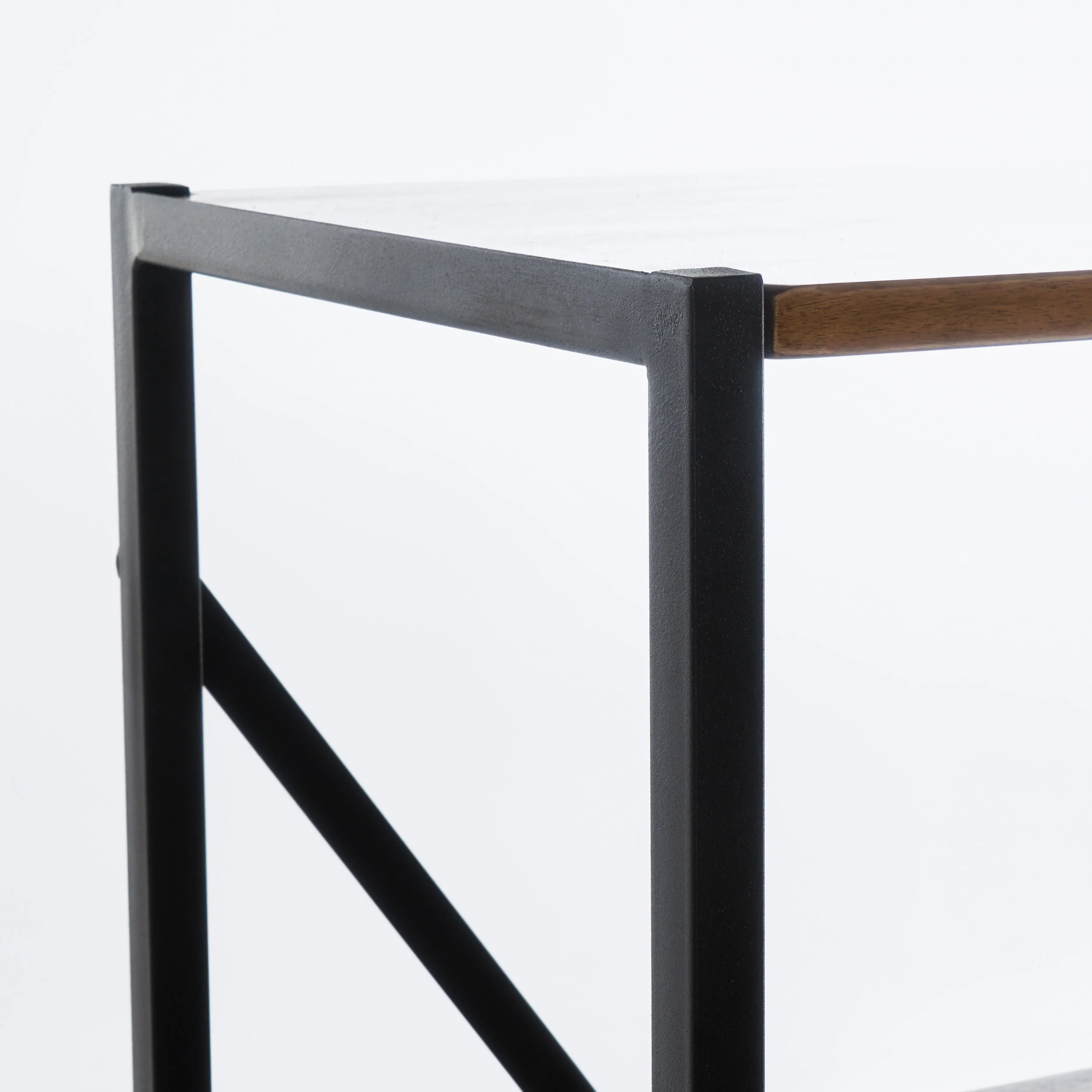 Relee 4 Shelf Wood & Metal Etagere Bookcase - furnishings