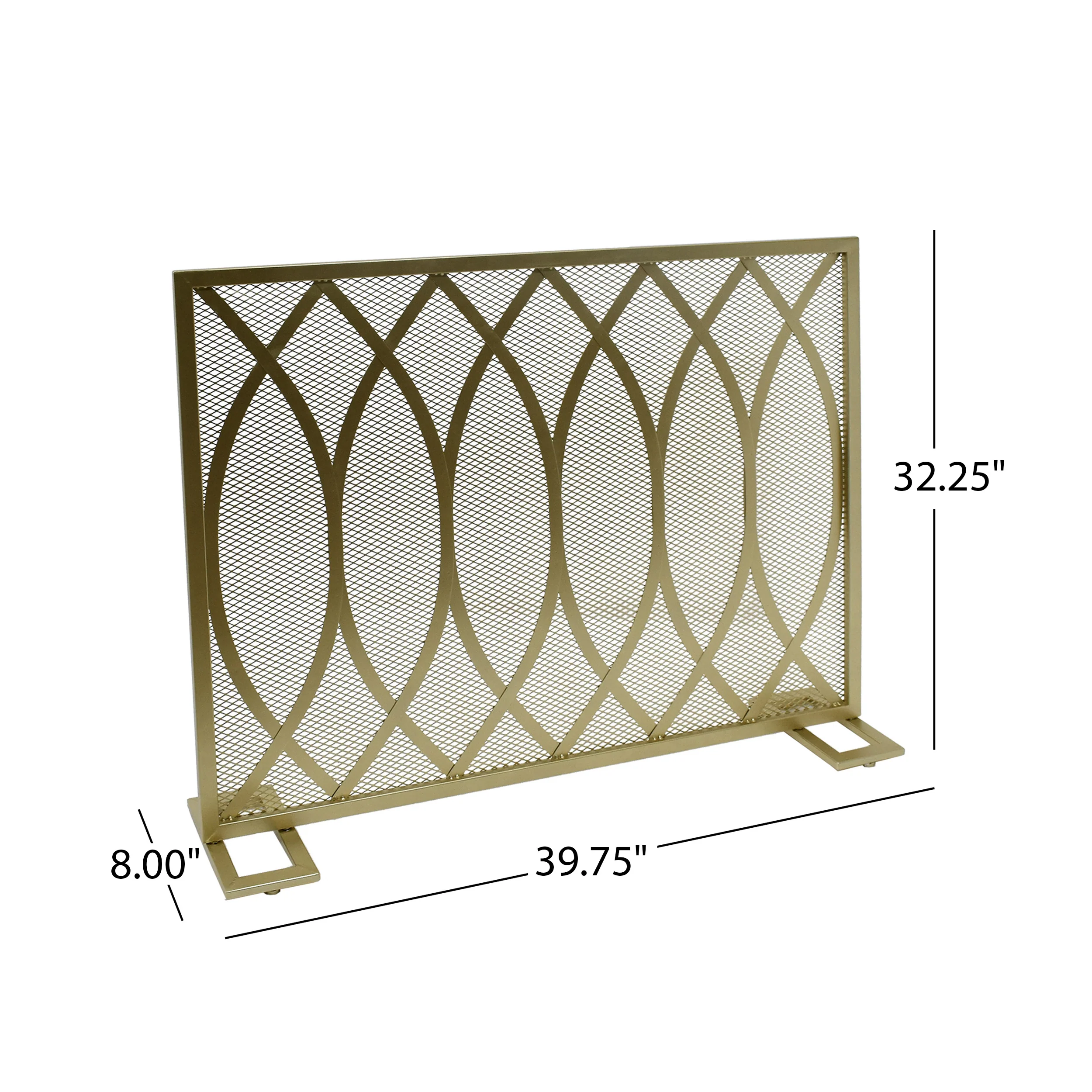 Junior Modern Single PanelIron Firescreen - furnishings