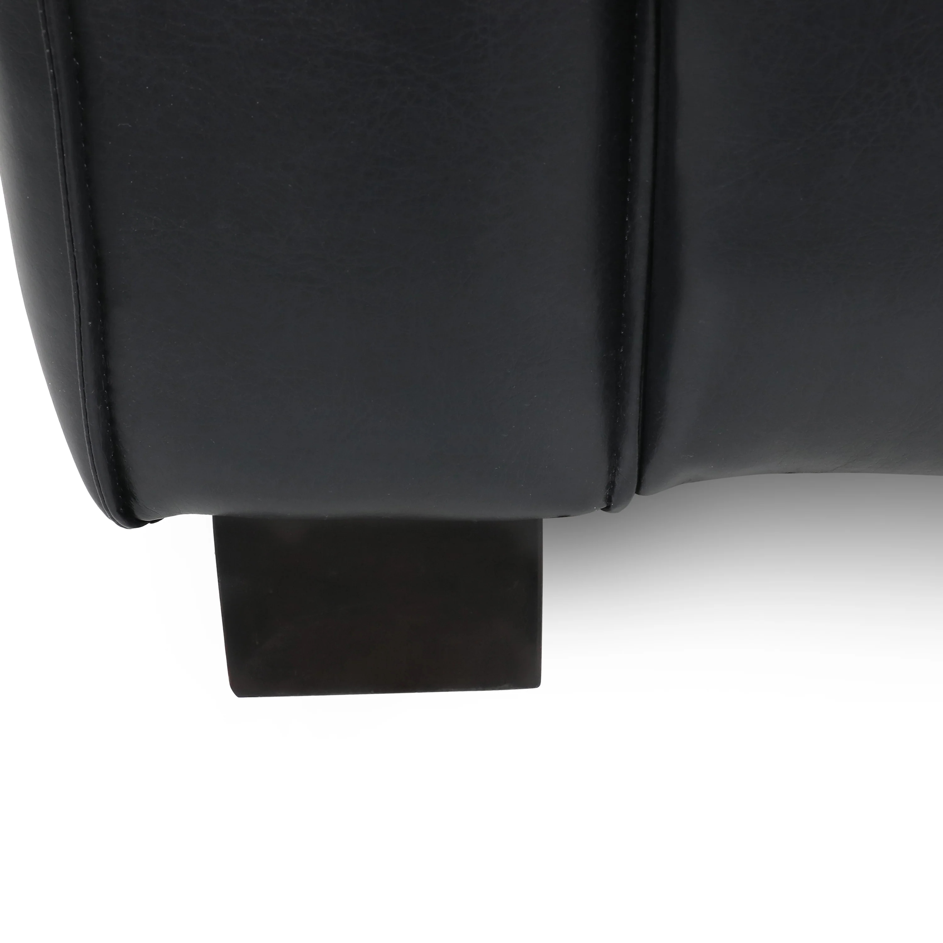 Minkler Contemporary Faux Leather Club Chair - furnishings