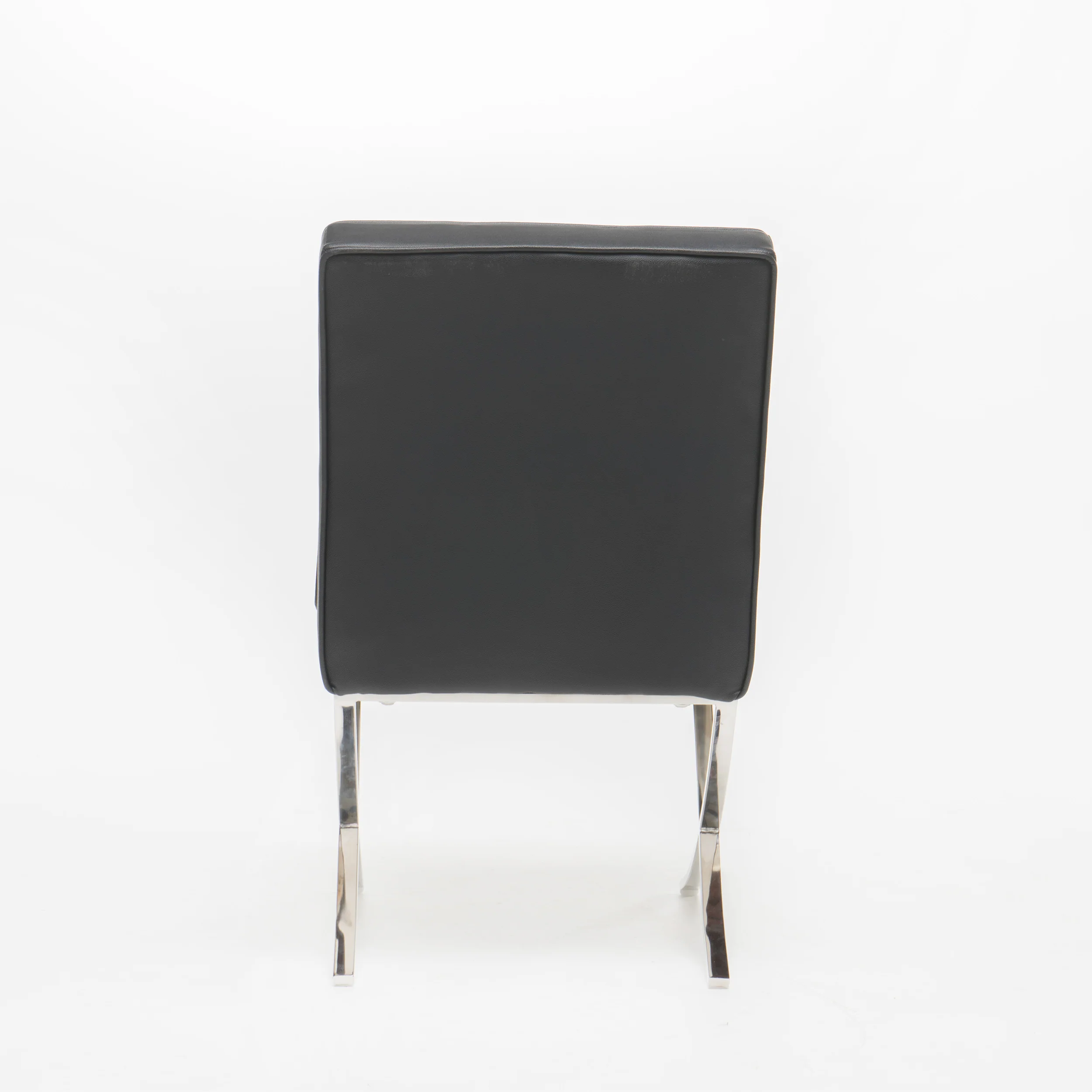Pandora Modern Design Black Leather Dining Chairs (set of 2) - furnishings