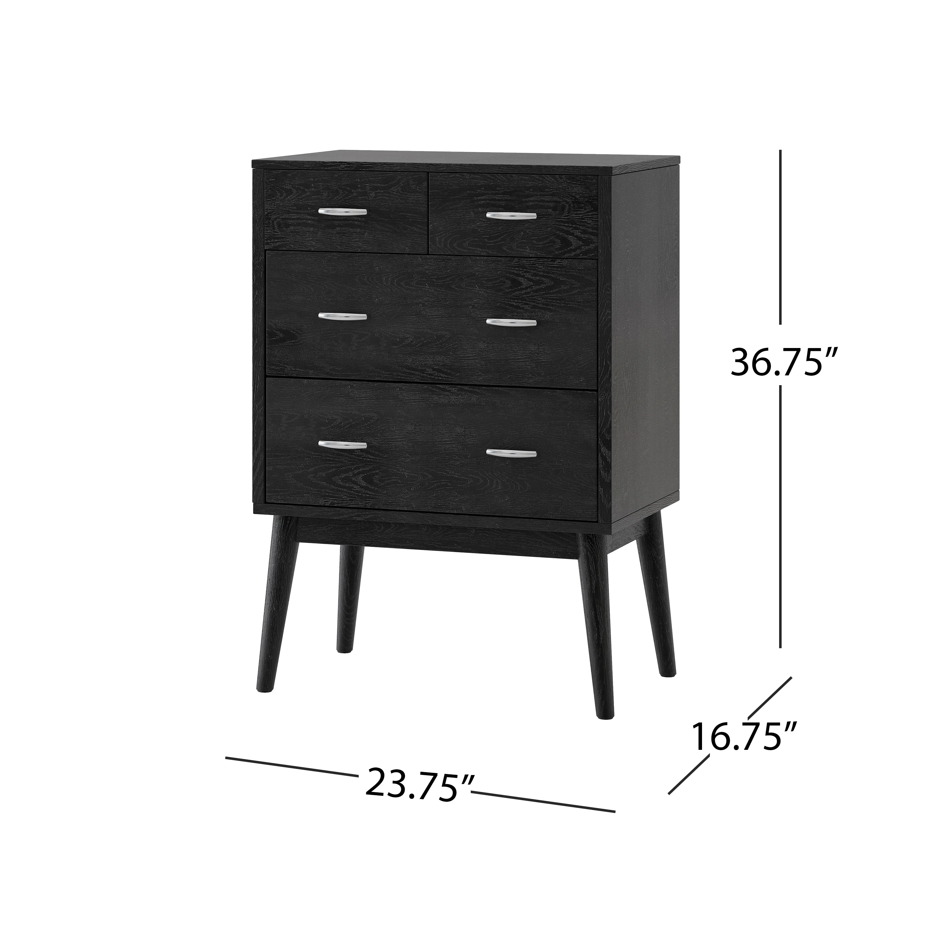 Wilbur Mid Century Modern Wooden 3 Drawer Chest - furnishings