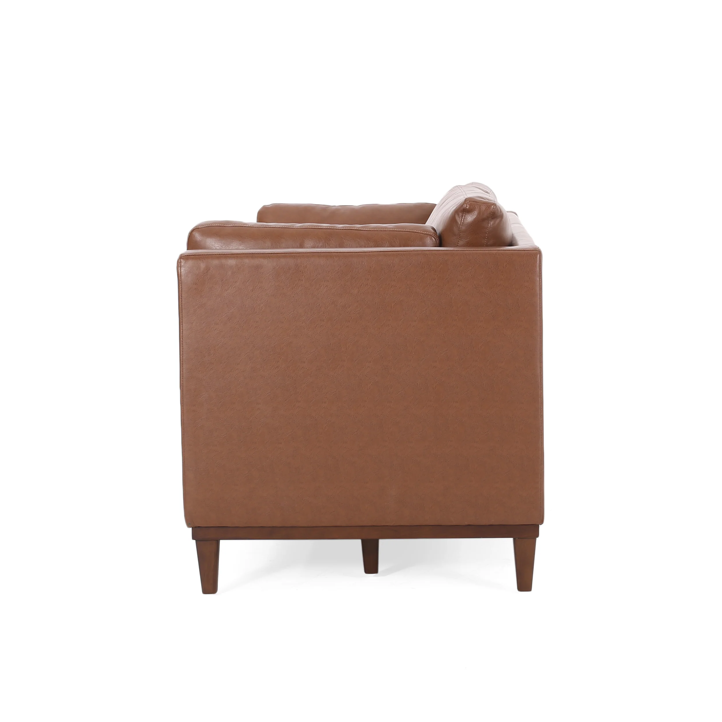 Ayers Contemporary Faux Leather Upholstered 3 Seater Sofa - furnishings