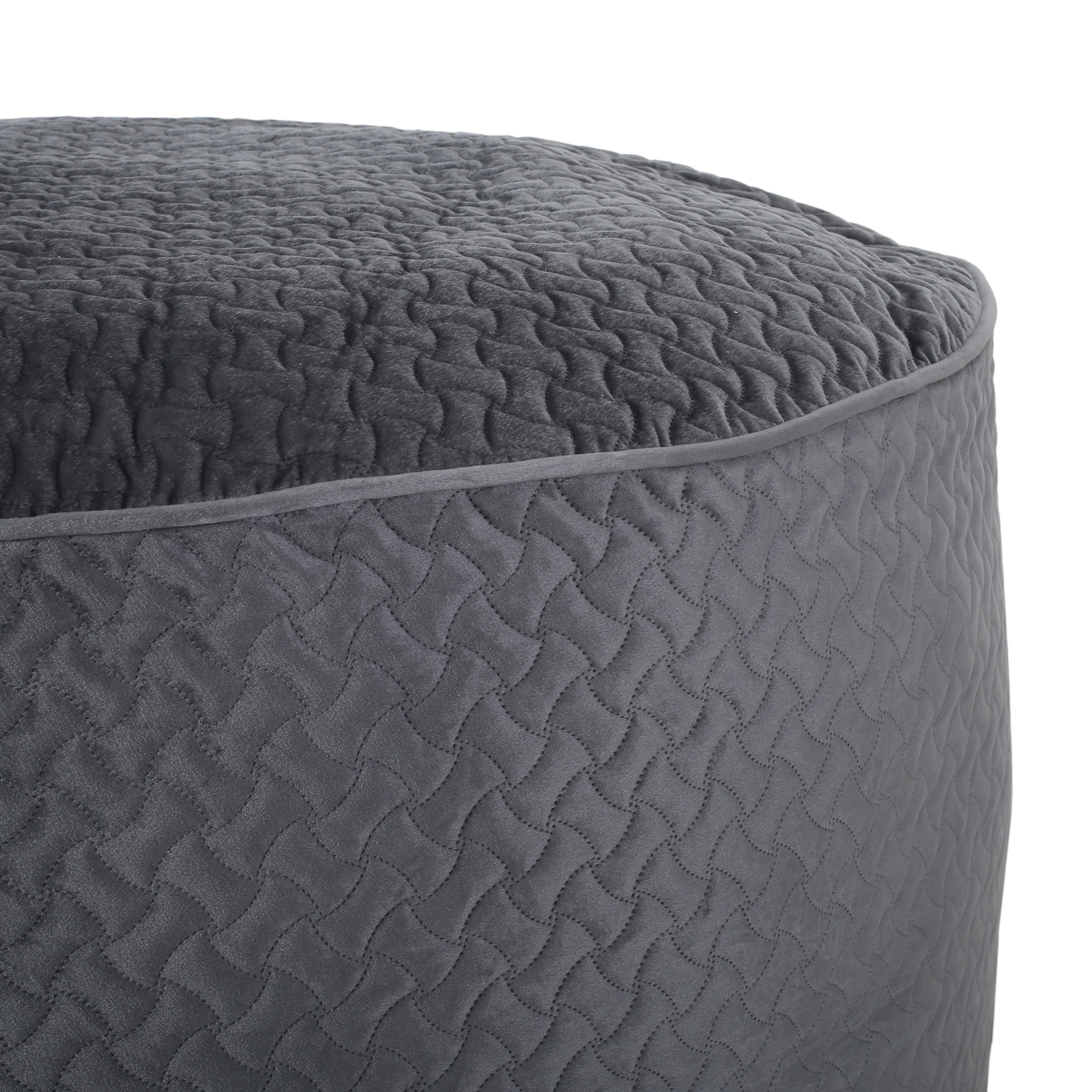 Vito Glam 4 Foot Velvet Quilt Patterned Beanbag - furnishings