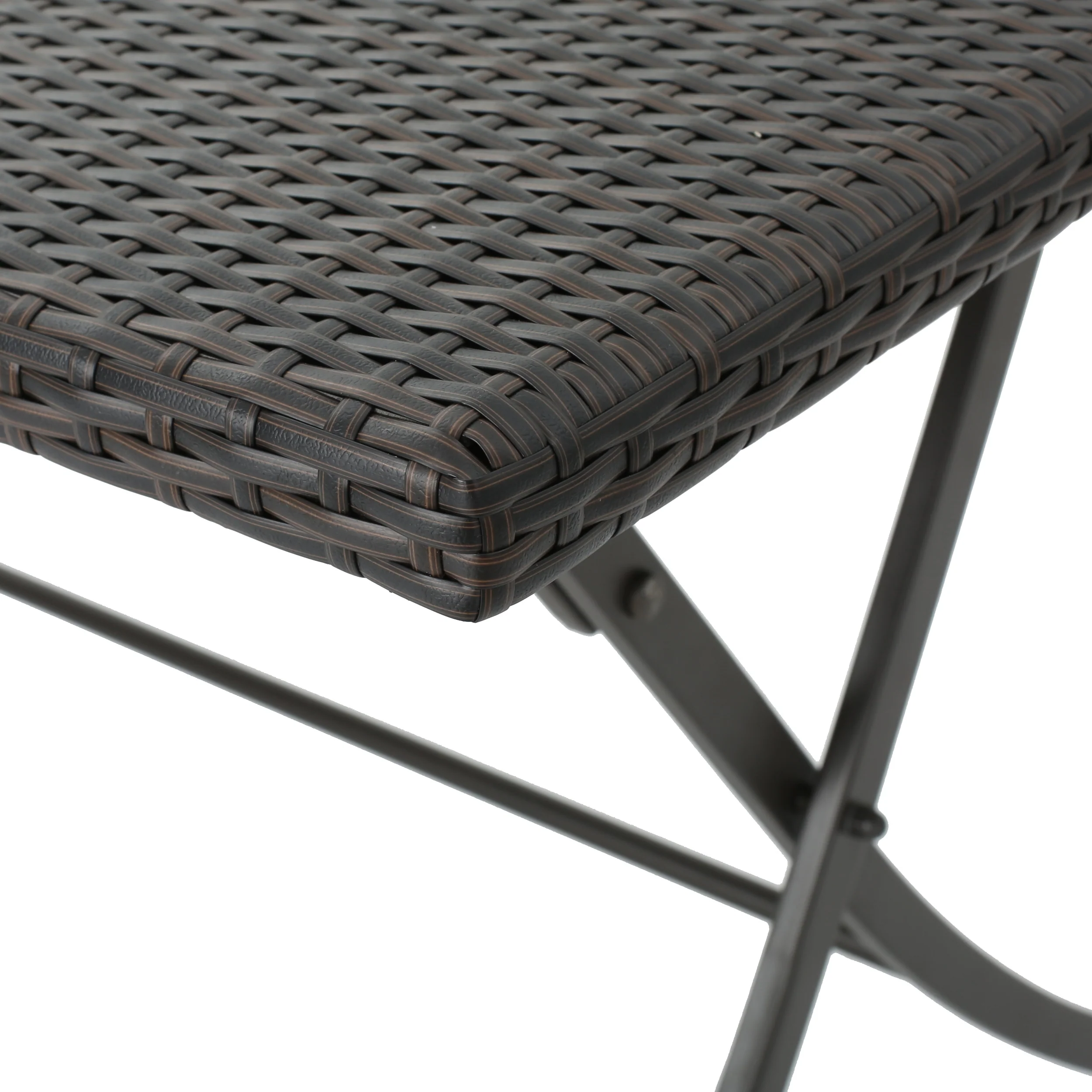 Killion Outdoor 7 Piece Multi-brown Wicker Dining Set with Foldable Table - furnishings